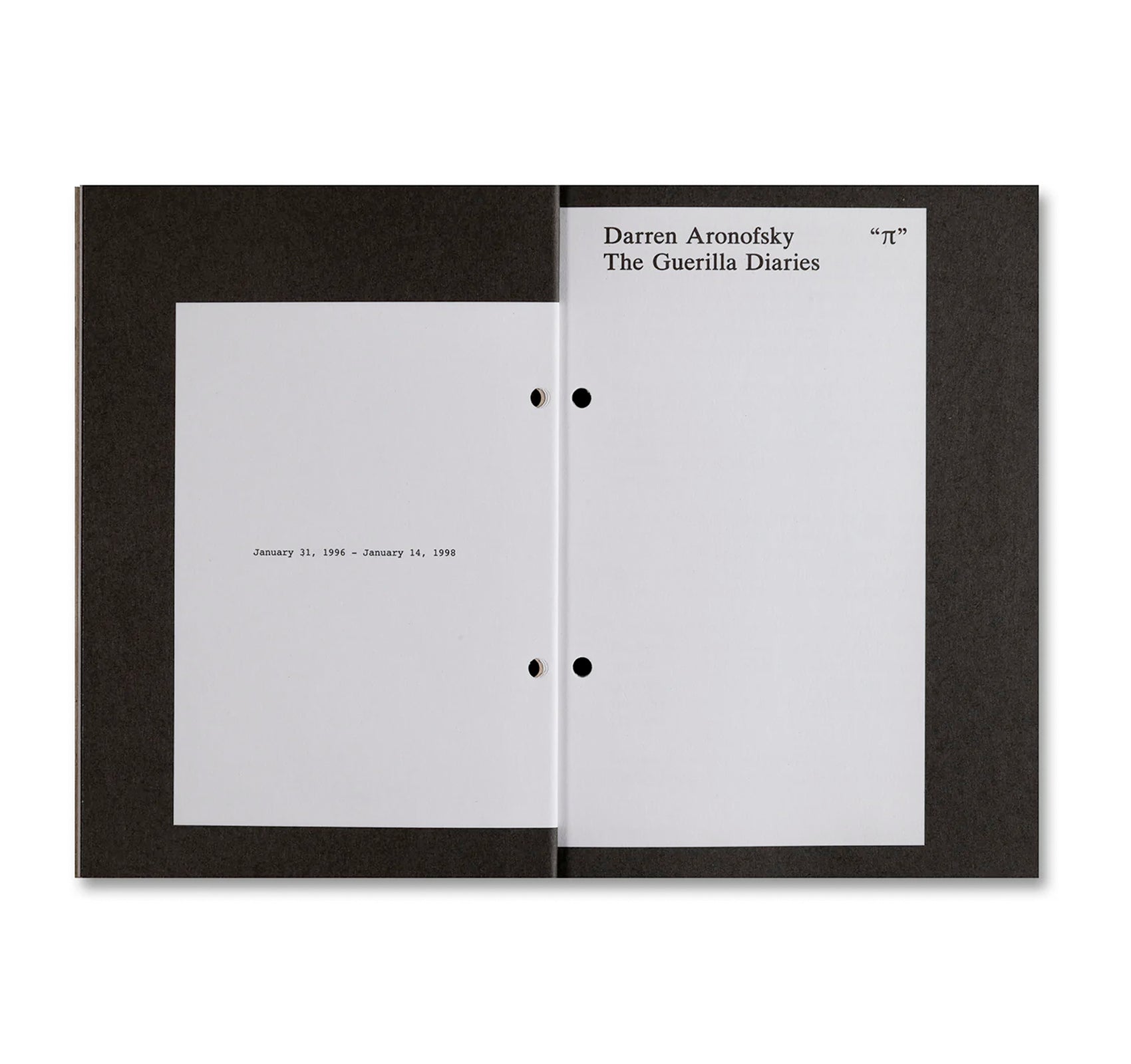 PI: THE GUERILLA DIARIES by Darren Aronofsky