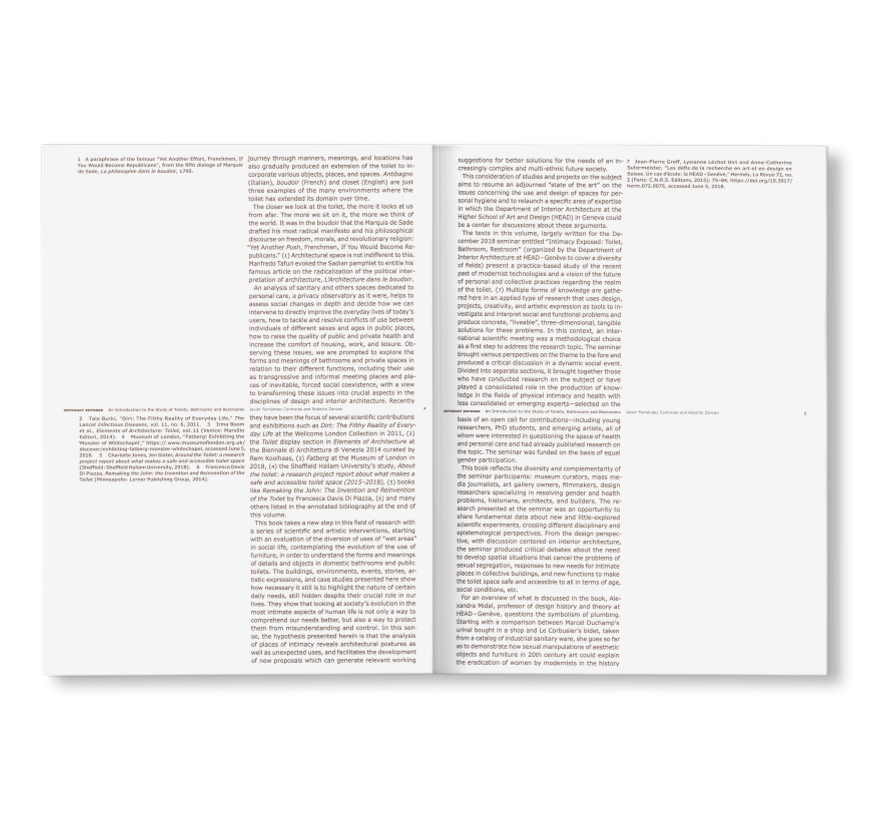 INTIMACY EXPOSED: TOILET, BATHROOM, RESTROOM - COLUMN ISSUE 1 by Javier Fernández Contreras, Roberto Zancan