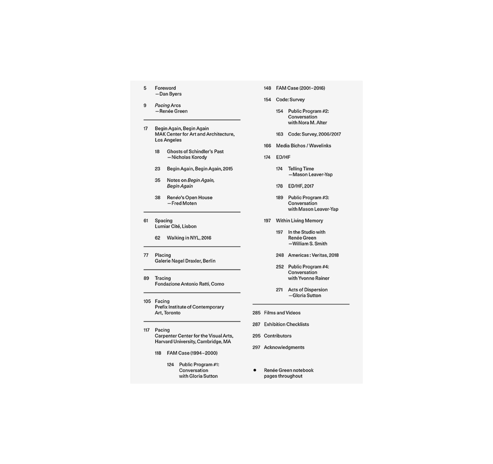 PACING by Renée Green