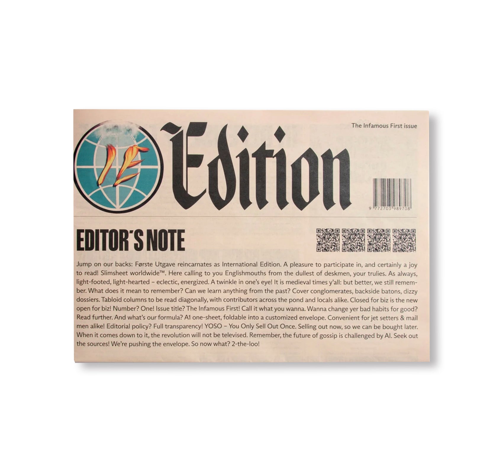 INTERNATIONAL EDITION - THE INFAMOUS FIRST ISSUE