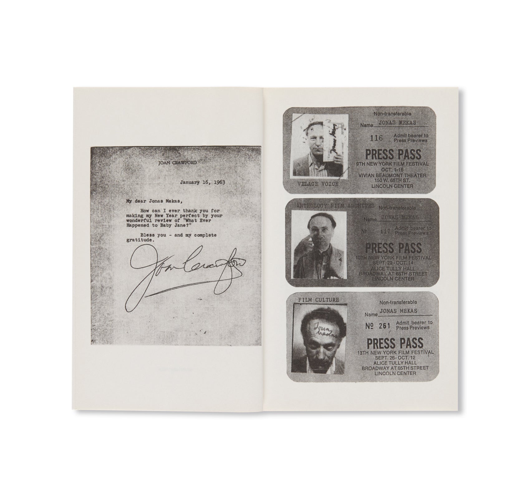 ARTIST'S BOOK by Jonas Mekas