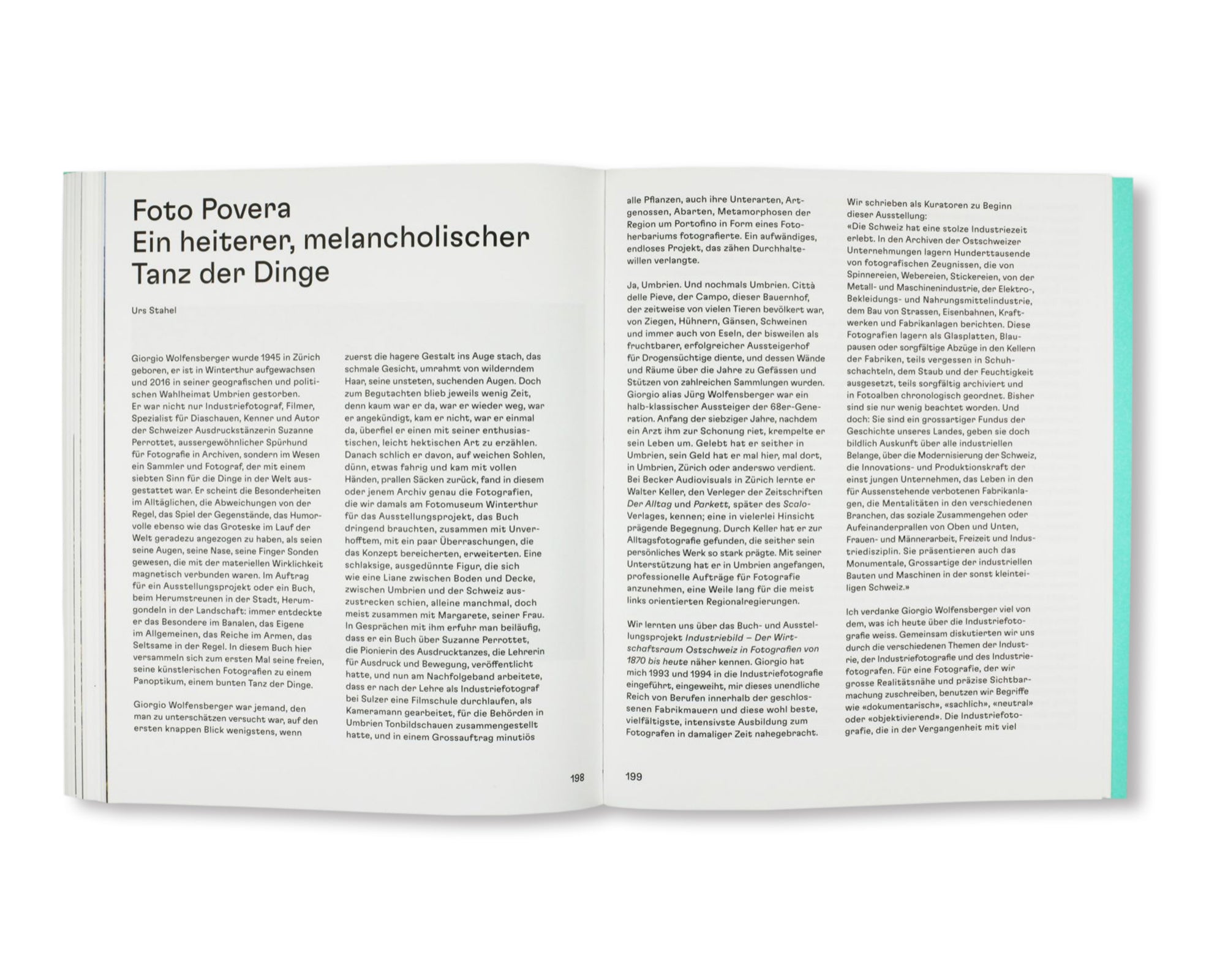 GIORGIO WOLFENSBERGER – FOTO POVERA by Margarete Berg, Urs Stahel