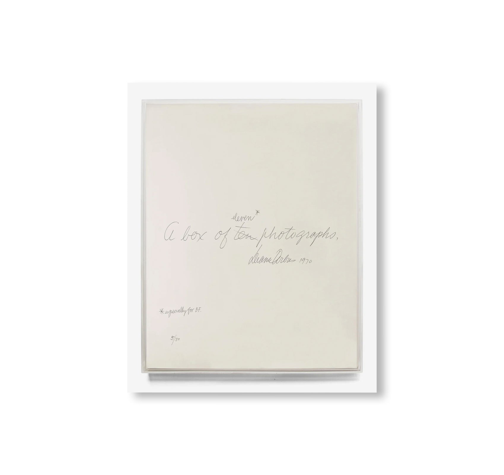 A BOX OF TEN PHOTOGRAPHS by Diane Arbus [SECOND PRINTING]
