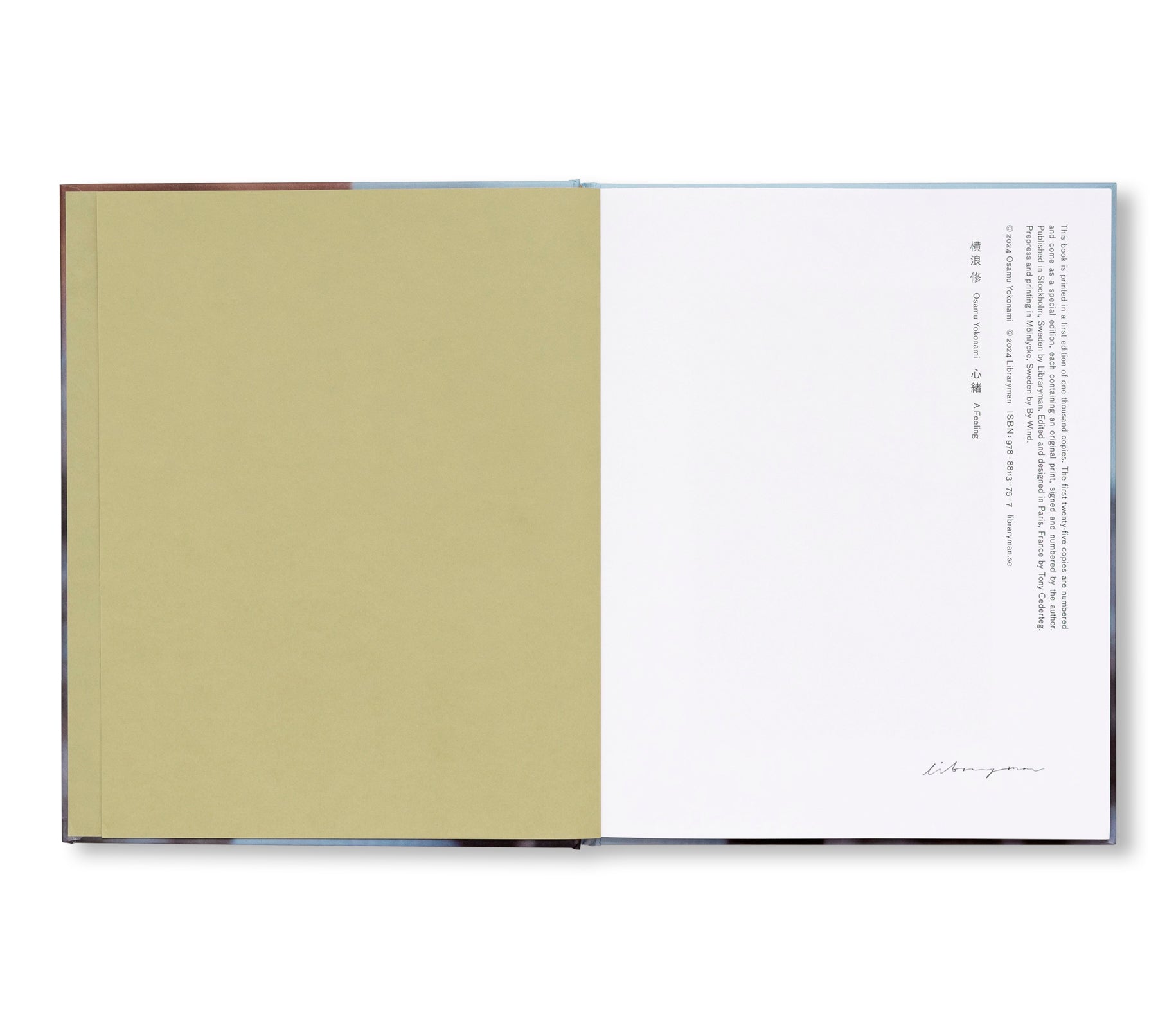 A FEELING by Osamu Yokonami [SIGNED]