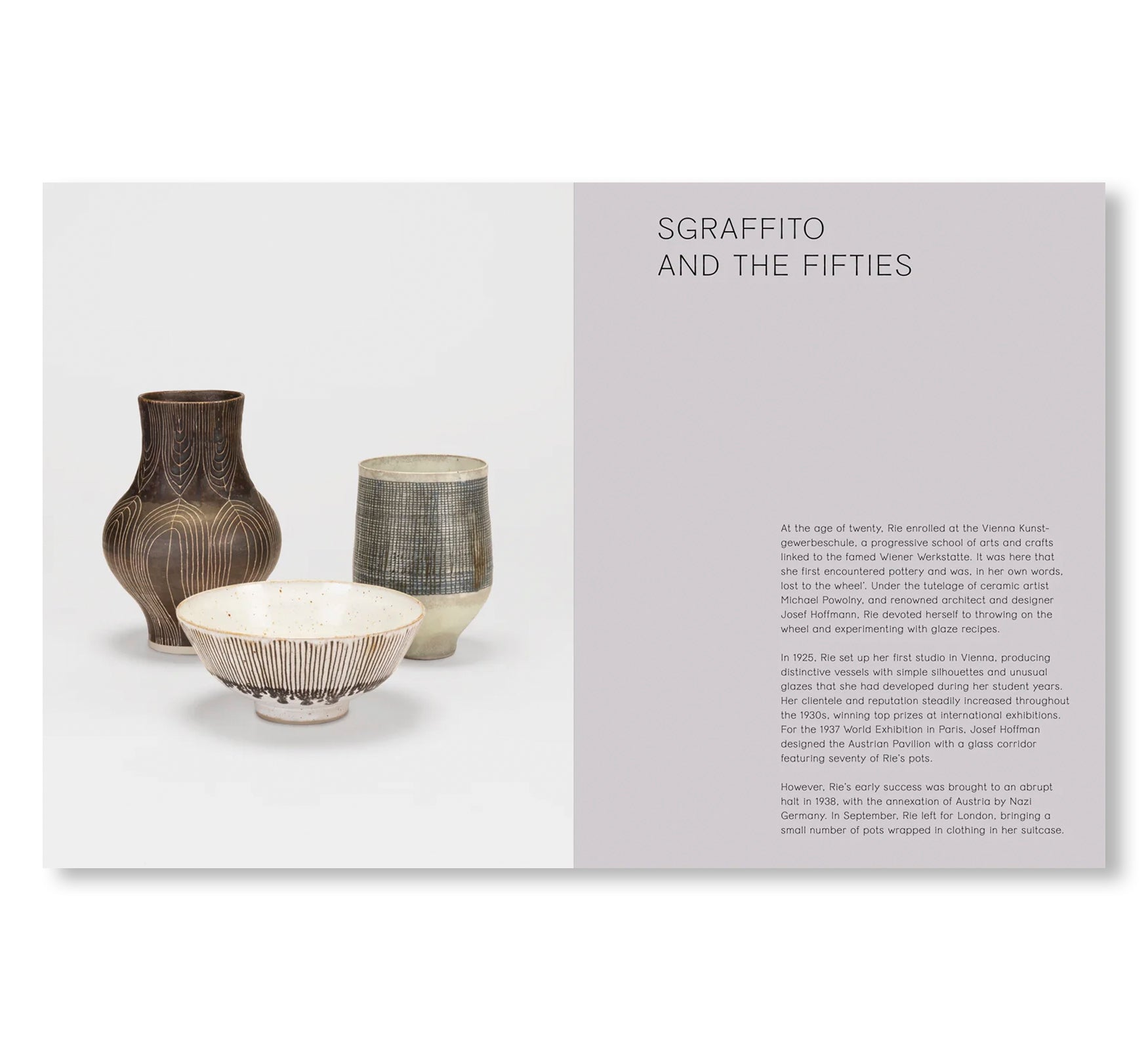 LUCIE RIE: THE ADVENTURE OF POTTERY by Lucie Rie