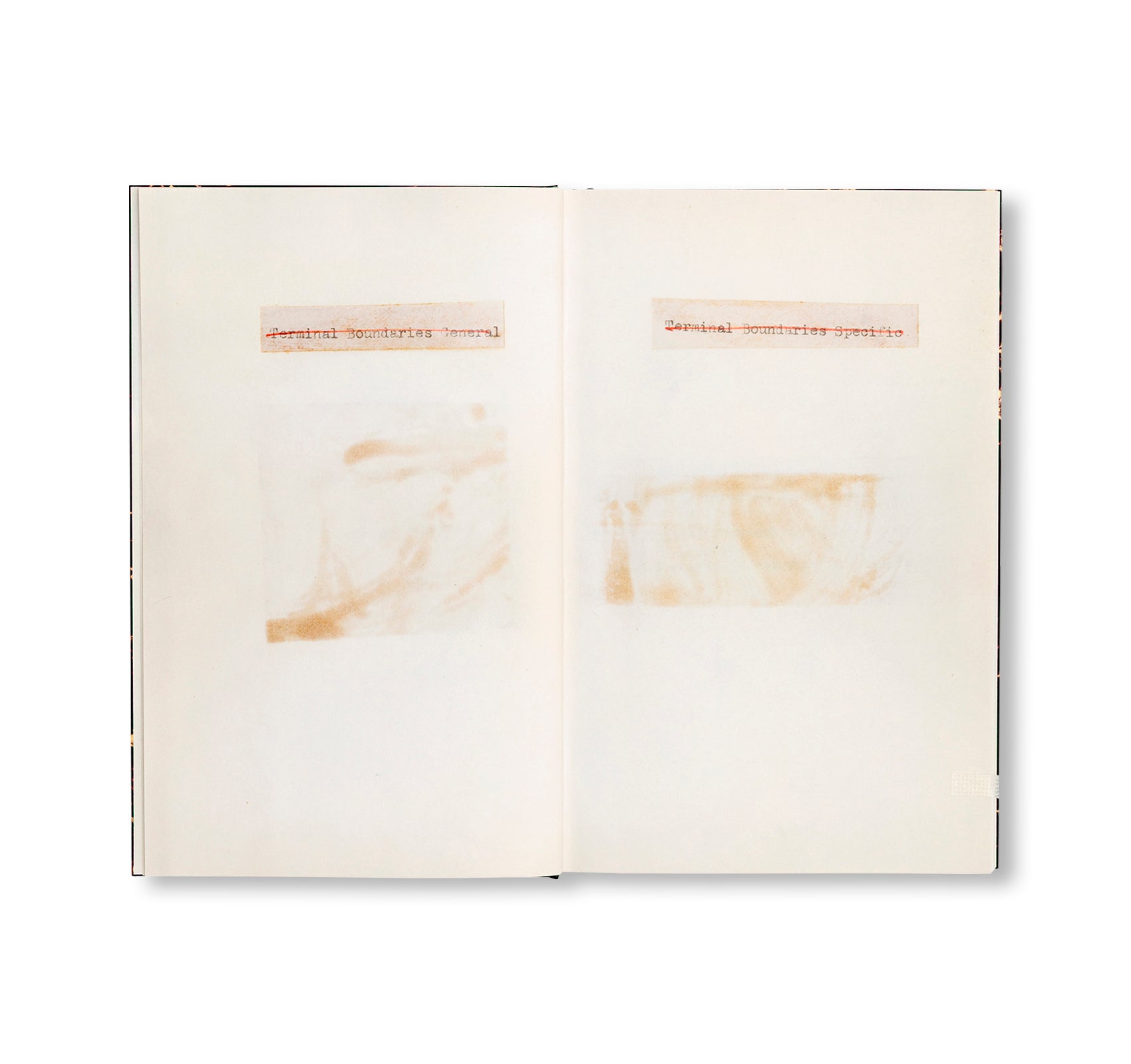 TERMINAL BOUNDARIES AND A NATURAL WATER COURSE DIVERTED REDUCED OR DISPLACED by Lawrence Weiner