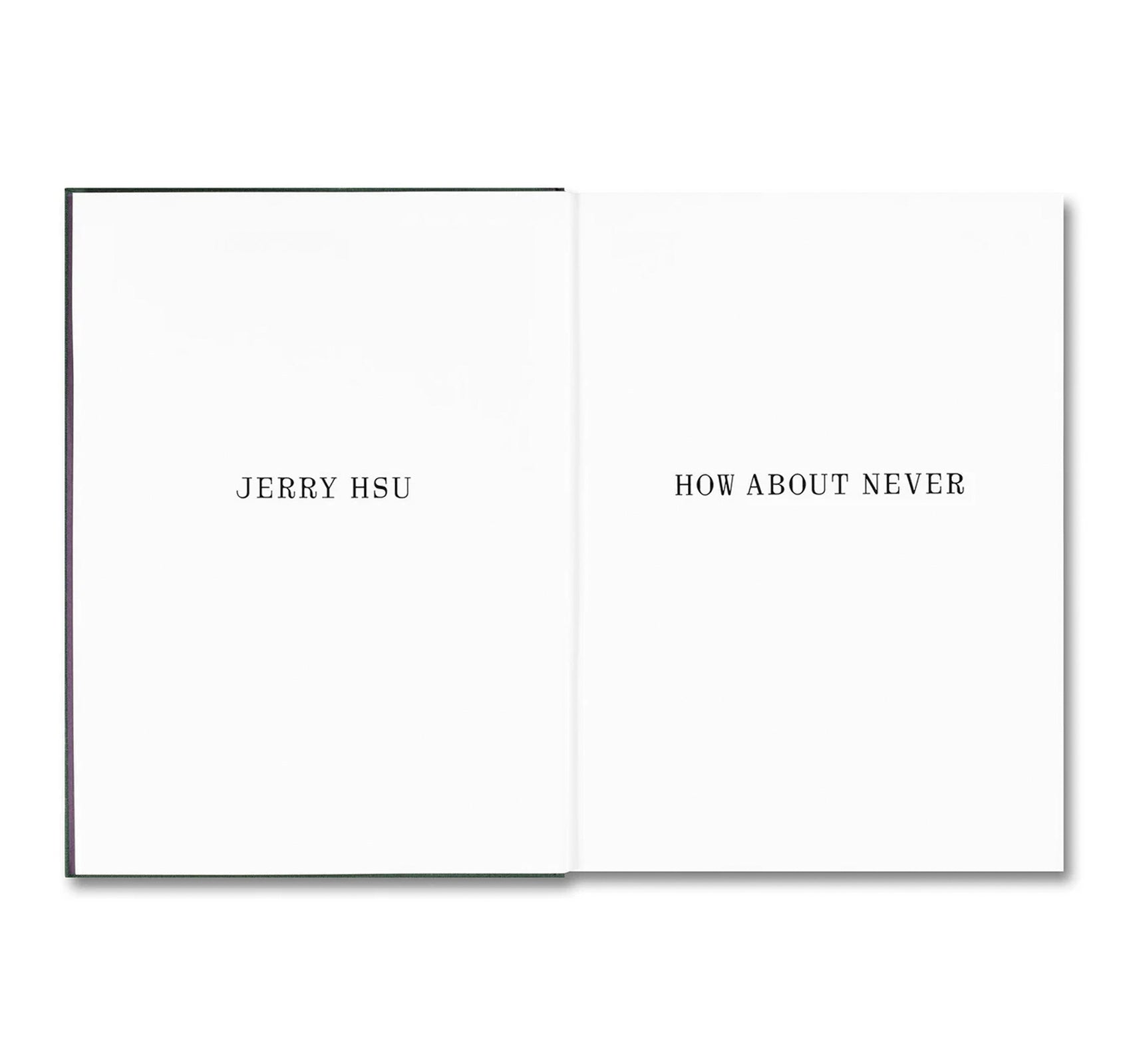HOW ABOUT NEVER by Jerry Hsu [SIGNED]