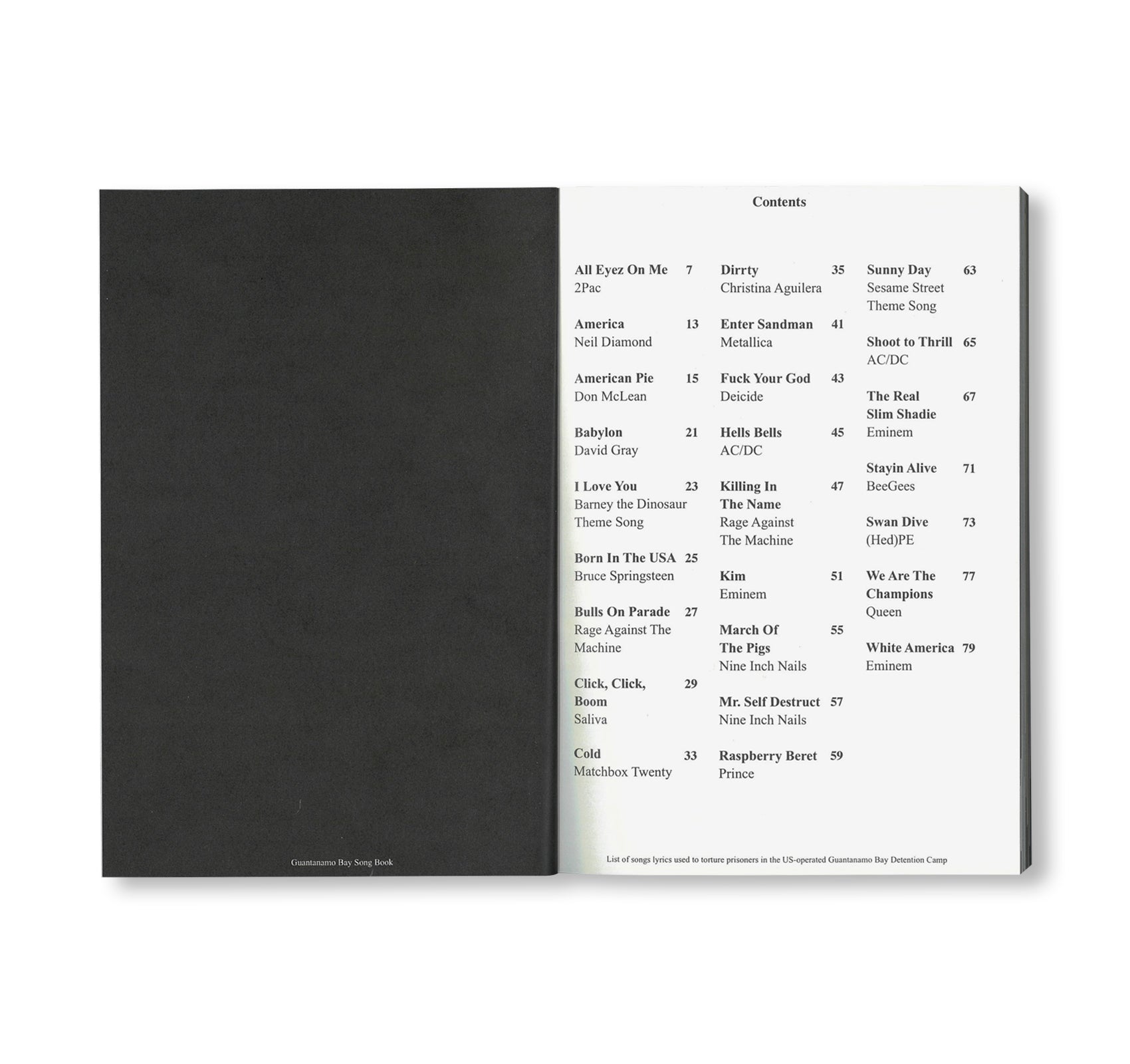 GUANTANAMO BAY SONG BOOK / グァンタナモ湾ソングブック by Jennifer Allora & Guillermo Calzadilla