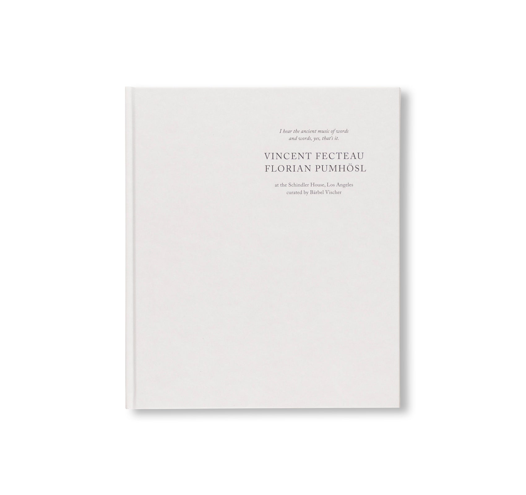 I HEAR THE ANCIENT MUSIC OF WORKS AND WORKS, YES, THAT’S IT. by Vincent Fecteau, Florian Pumhösl