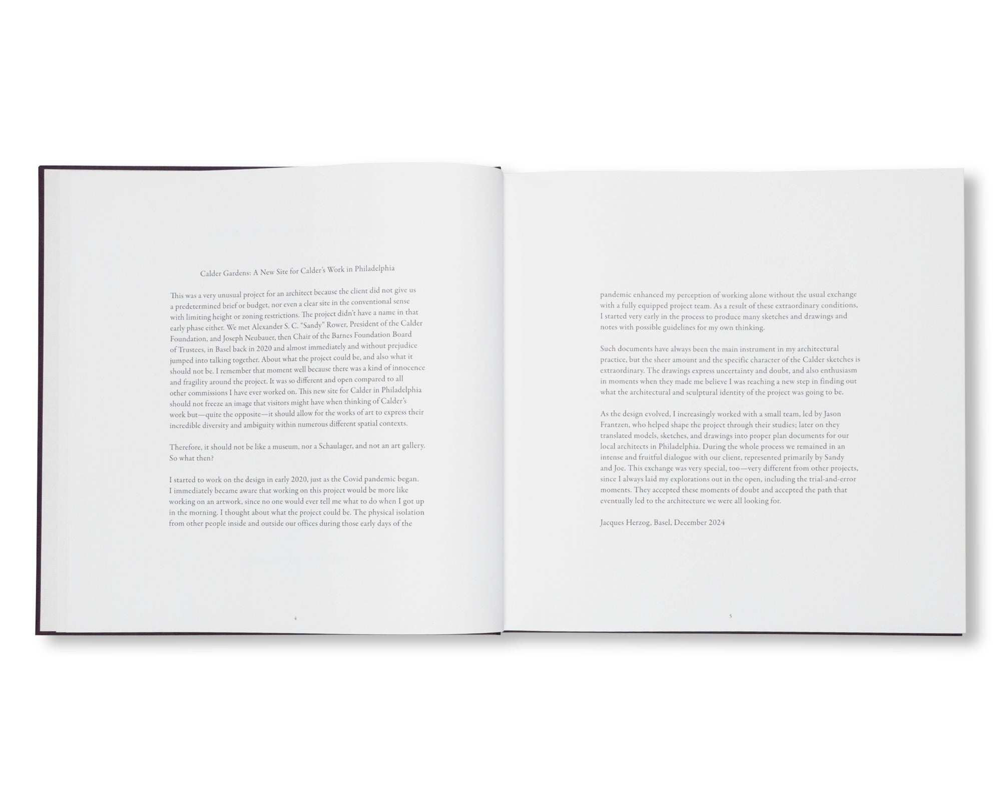 CALDER GARDENS: DRAWINGS AND TEXTS BY JACQUES HERZOG by Jacques Herzog, Herzog & de Meuron