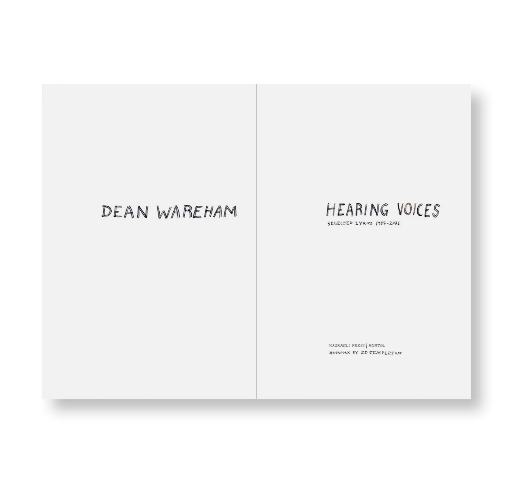 HEARING VOICES by Dean Wareham, Ed Templeton