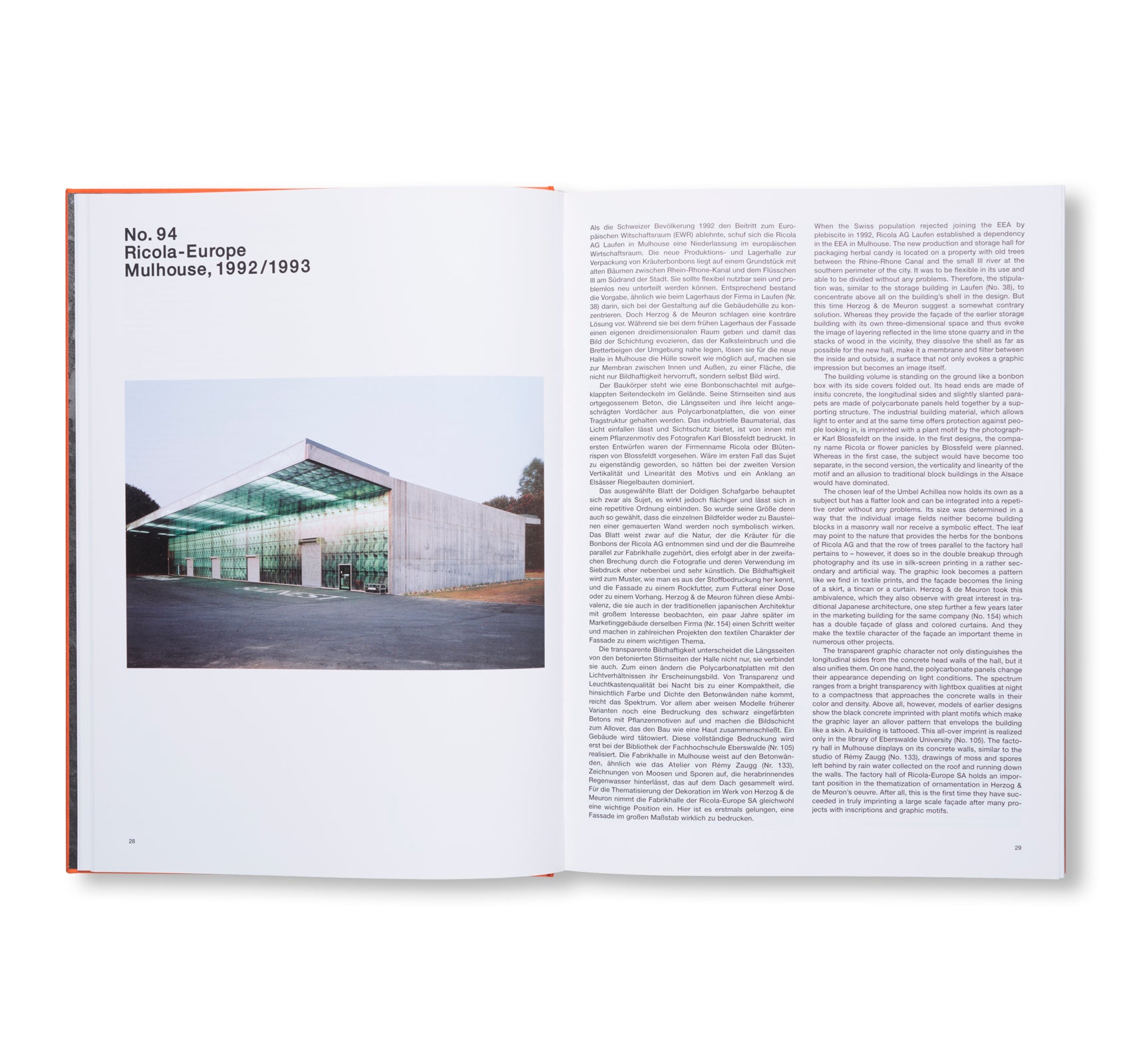 HERZOG & DE MEURON 1992-1996. THE COMPLETE WORKS. VOLUME 3 by Herzog & de Meuron [ENGLISH / GERMAN EDITION]