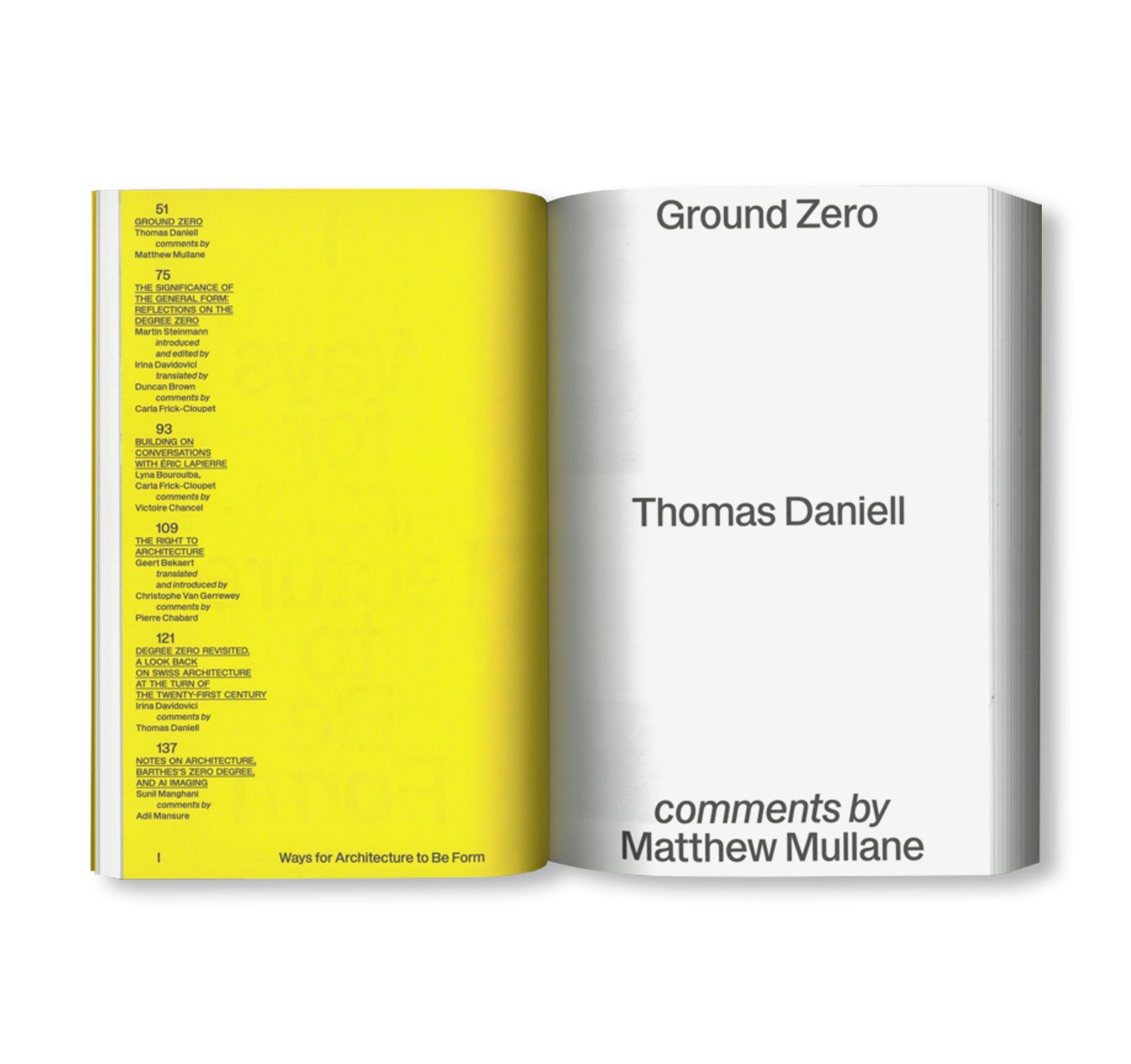 DEGREE ZERO IN ARCHITECTURE - FORM, VALUE, AUTHORSHIP by Lyna Bourouiba, Wouter Van Acker