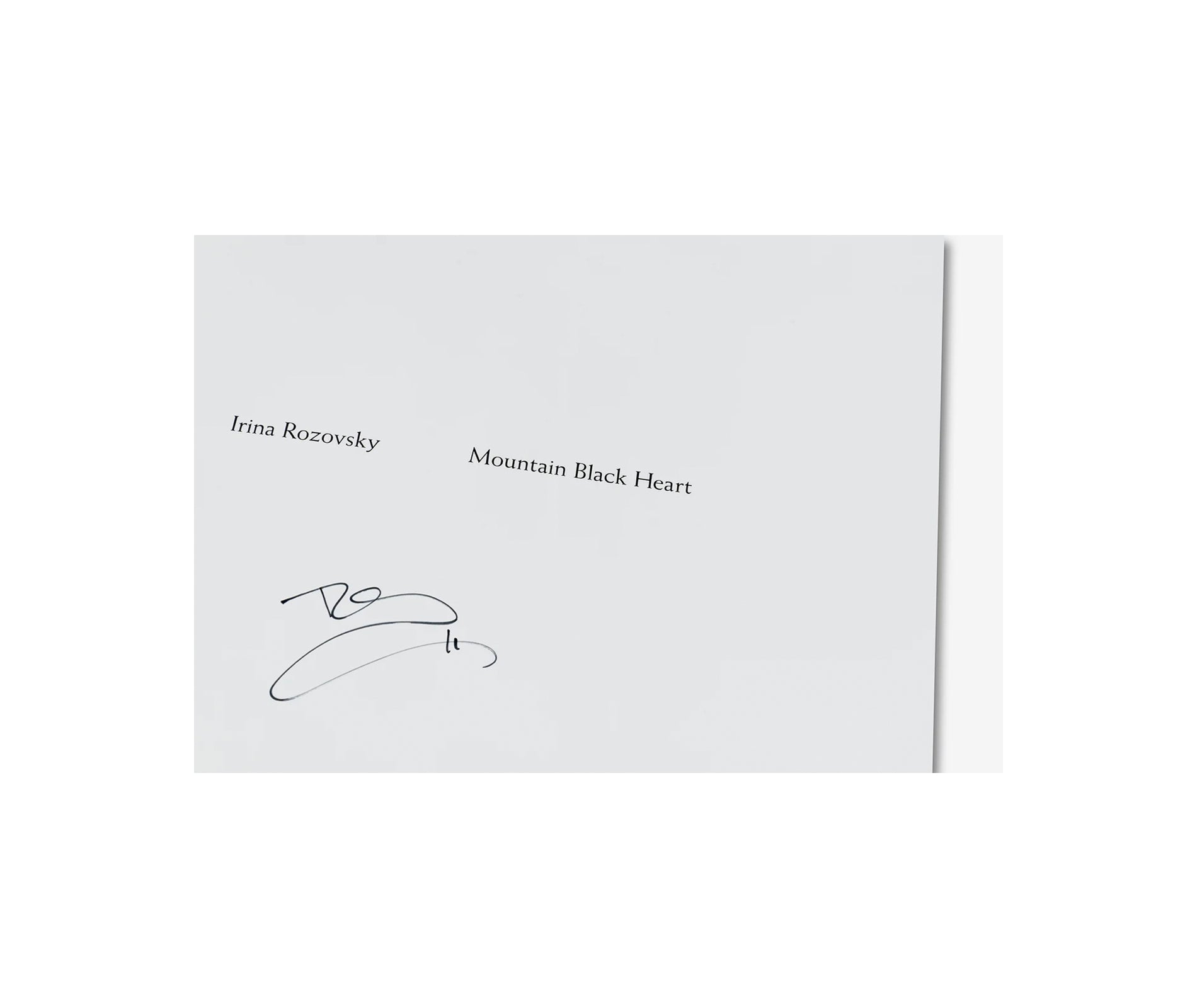 MOUNTAIN BLACK HEART by Irina Rozovsky [SIGNED]