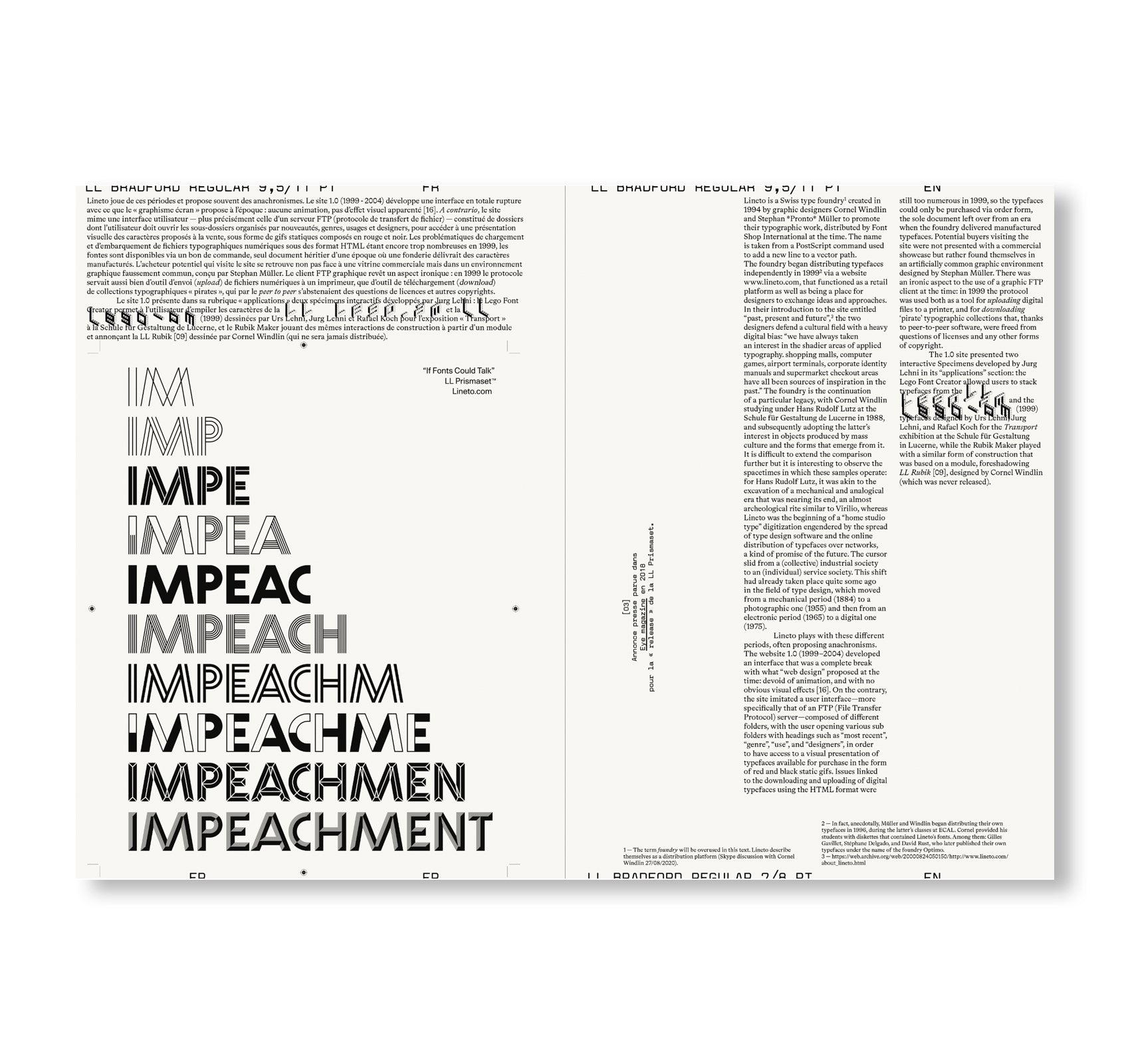 REVUE FAIRE – TO LOOK AT THINGS #30 BIS – TYPES OF TYPES: THE TYPOGRAPHIC SPECIMEN BY LINETO