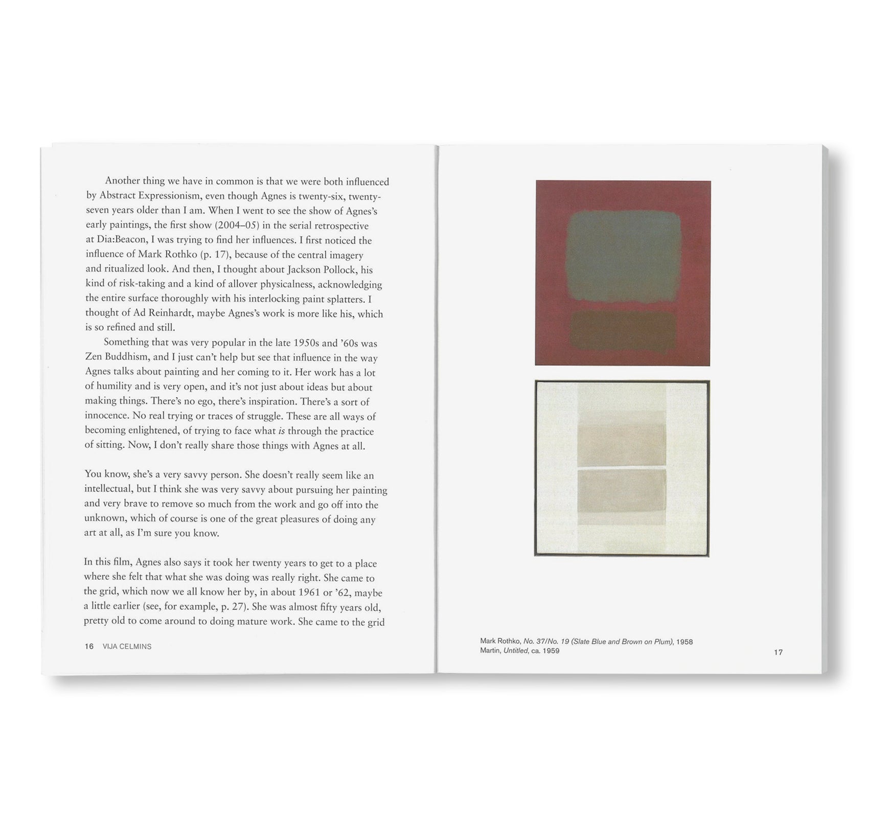 ARTISTS ON AGNES MARTIN