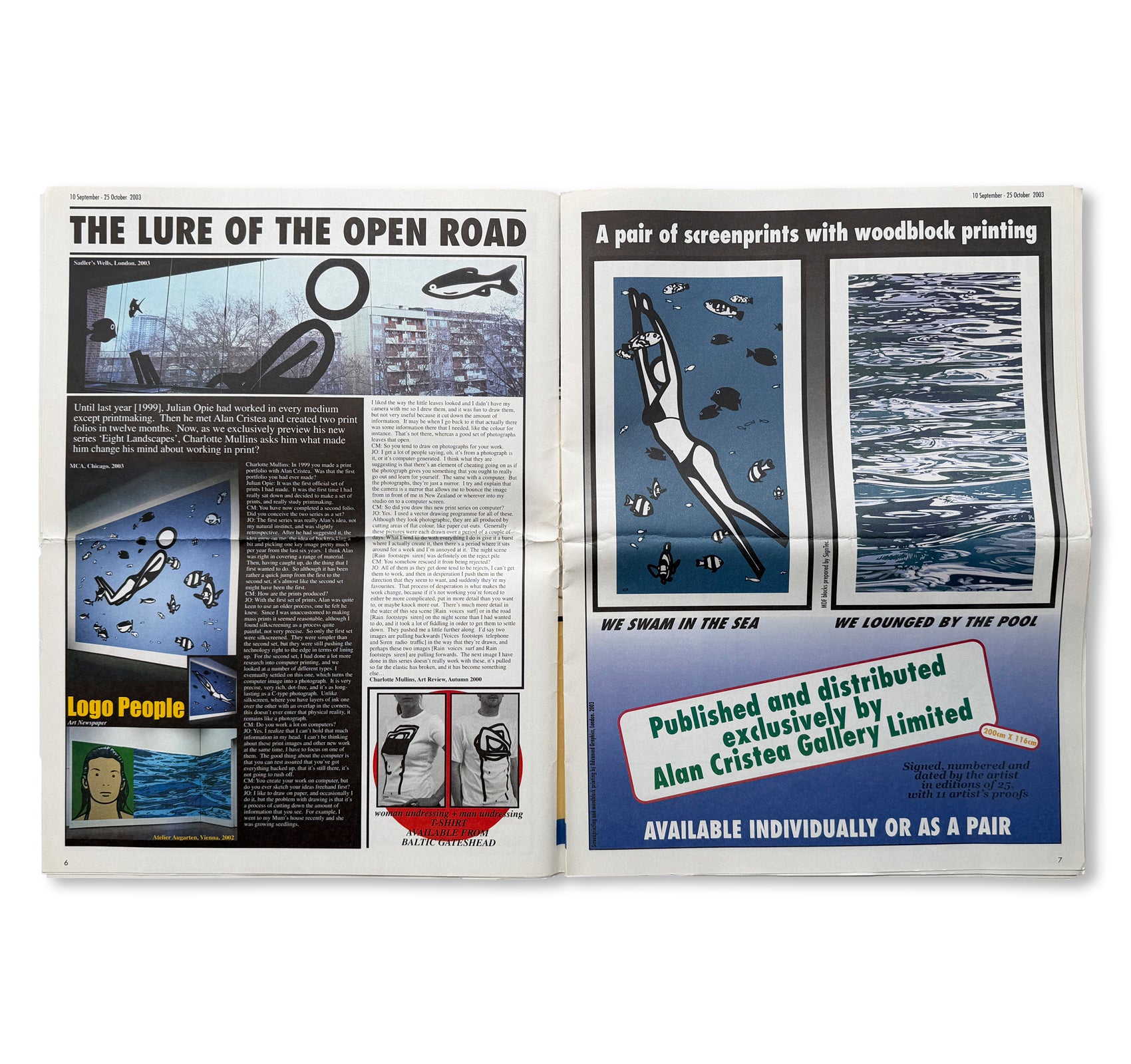 NEWSPAPER CATALOGUE by Julian Opie