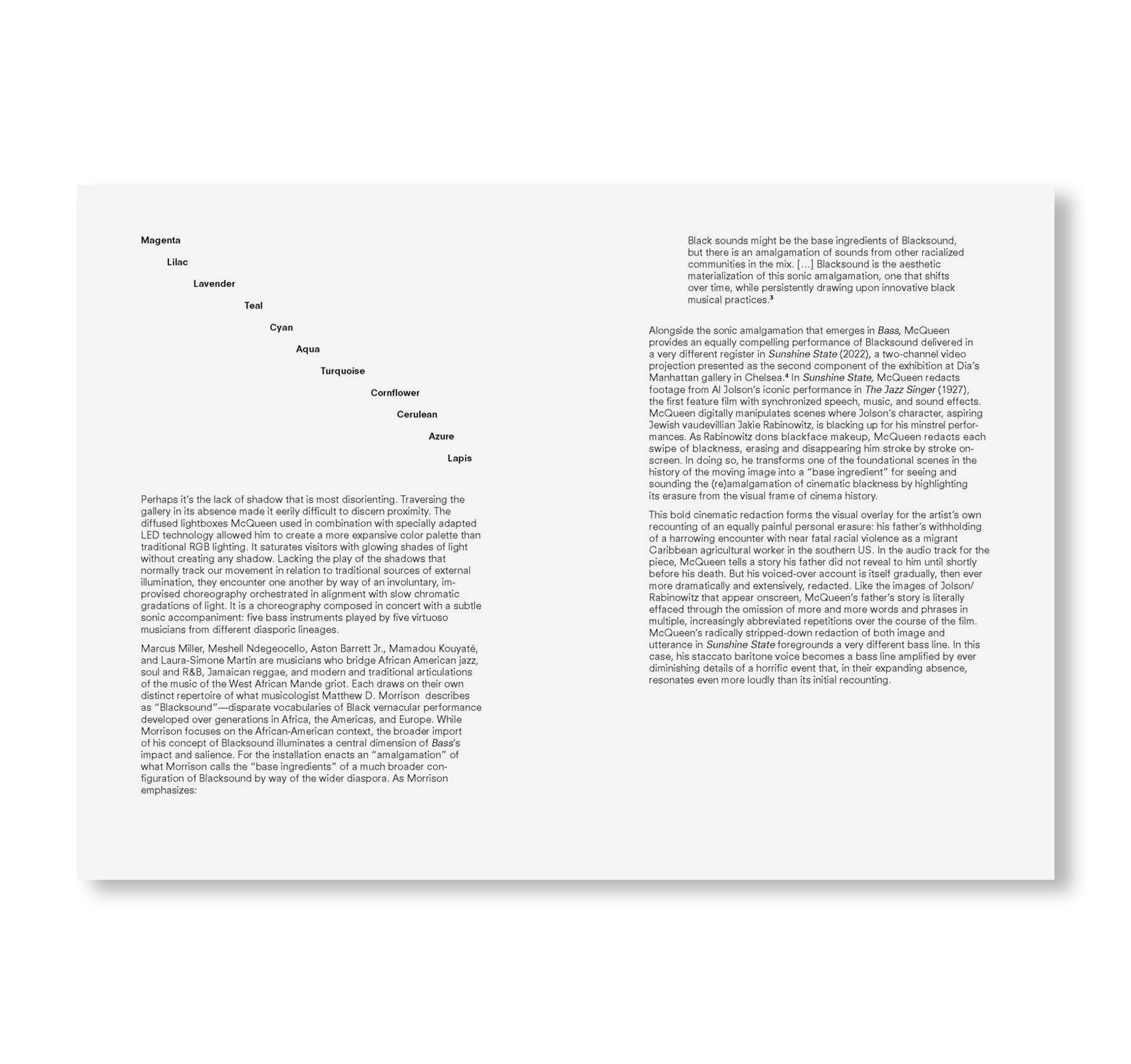 BASS VOLUME by Steve McQueen