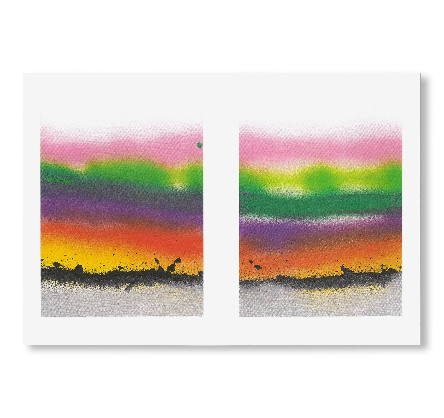 ELEVEN SECOND PAINTING (WHITE, ANTIQUE WHITE, PINK, LEMON YELLOW, LIGHT GREEN, DARK GREEN, PURPLE, RED, YELLOW, BLACK, SILVER) 2025 by Jonathan Monk [COVER B / SIGNED]