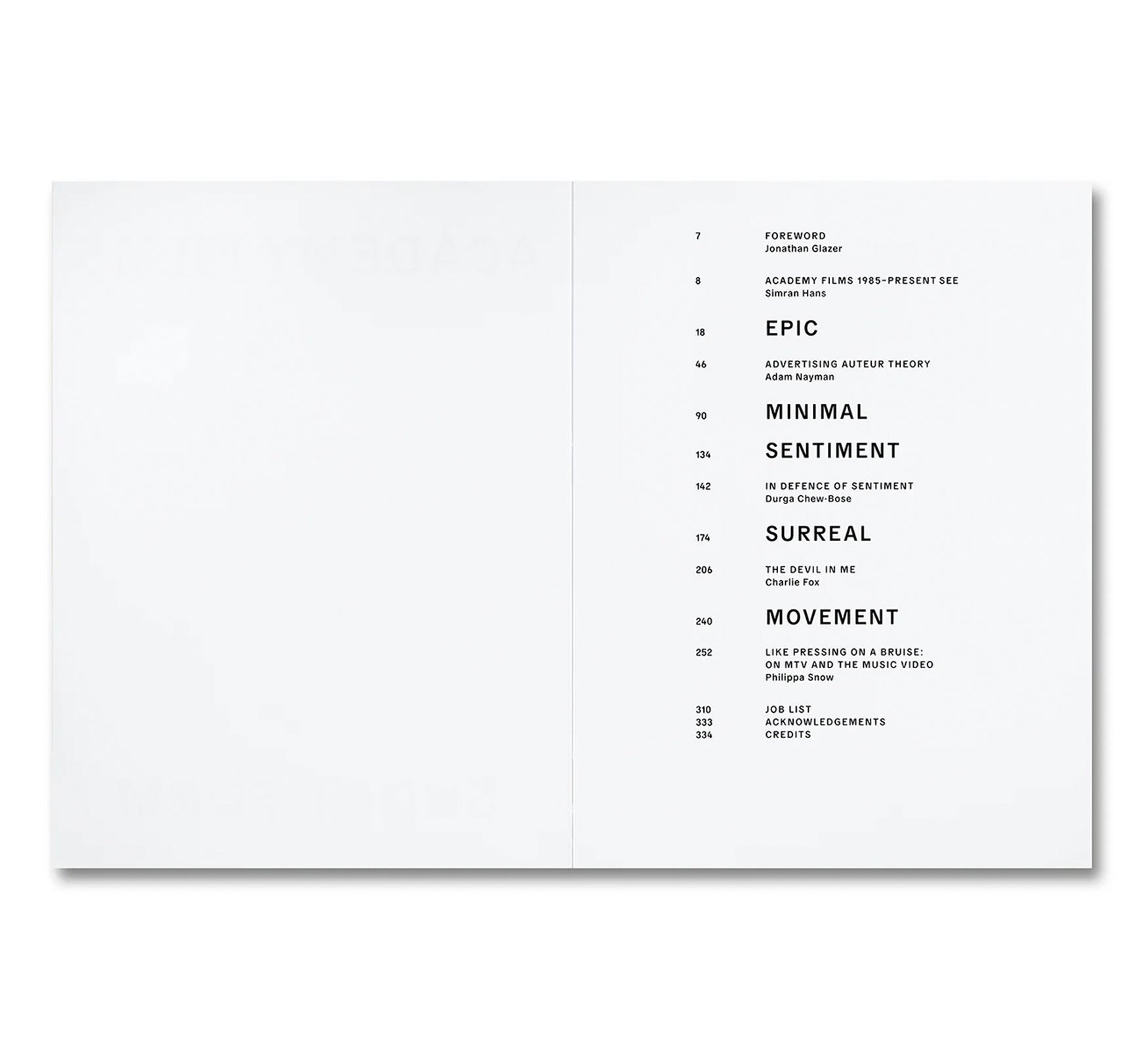 SHORT FORM: 40 YEARS OF MUSIC VIDEOS, ADS, AND THE ART OF MOVING IMAGES by Academy Films