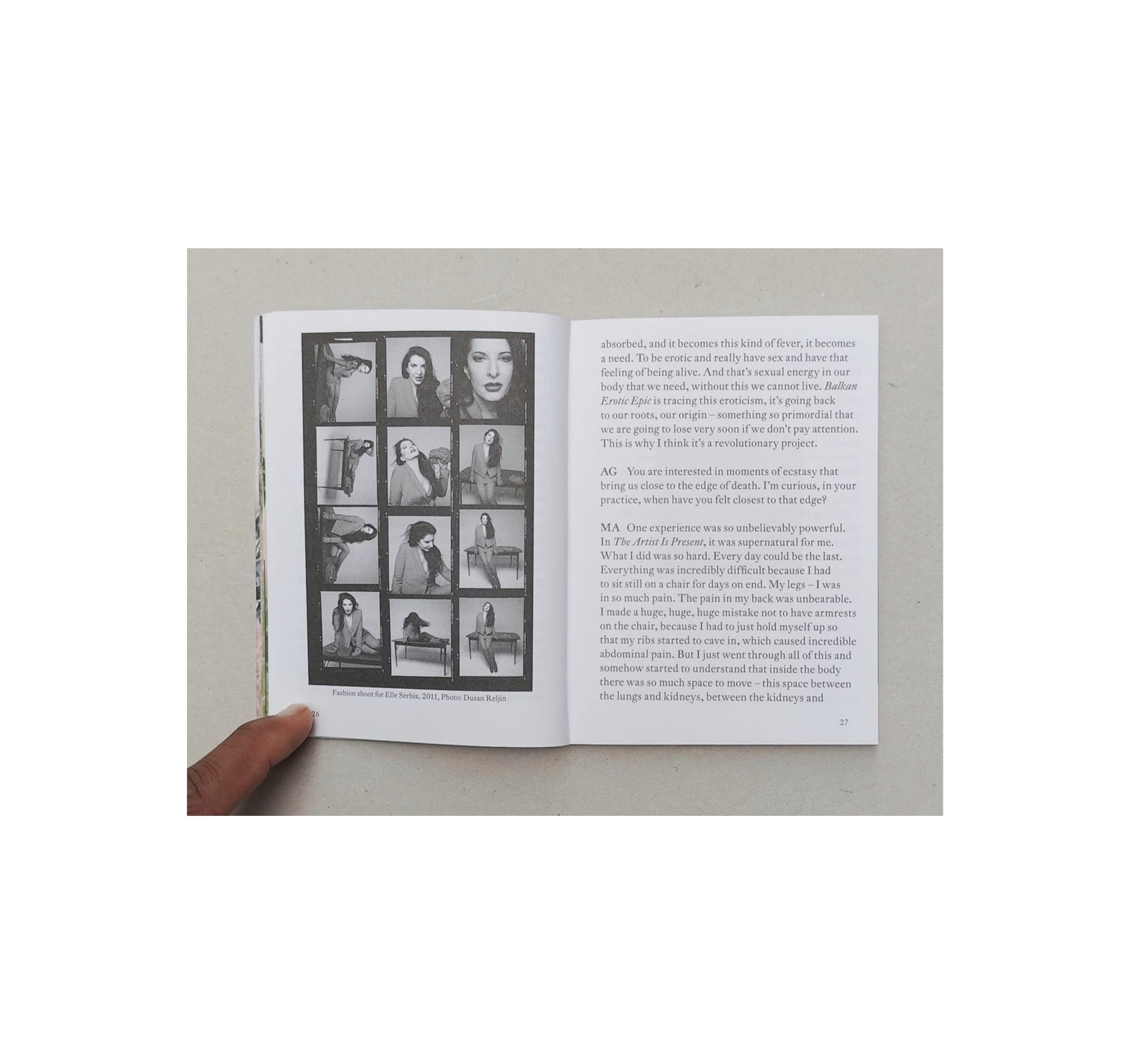 ON THE EROTIC by Marina Abramović