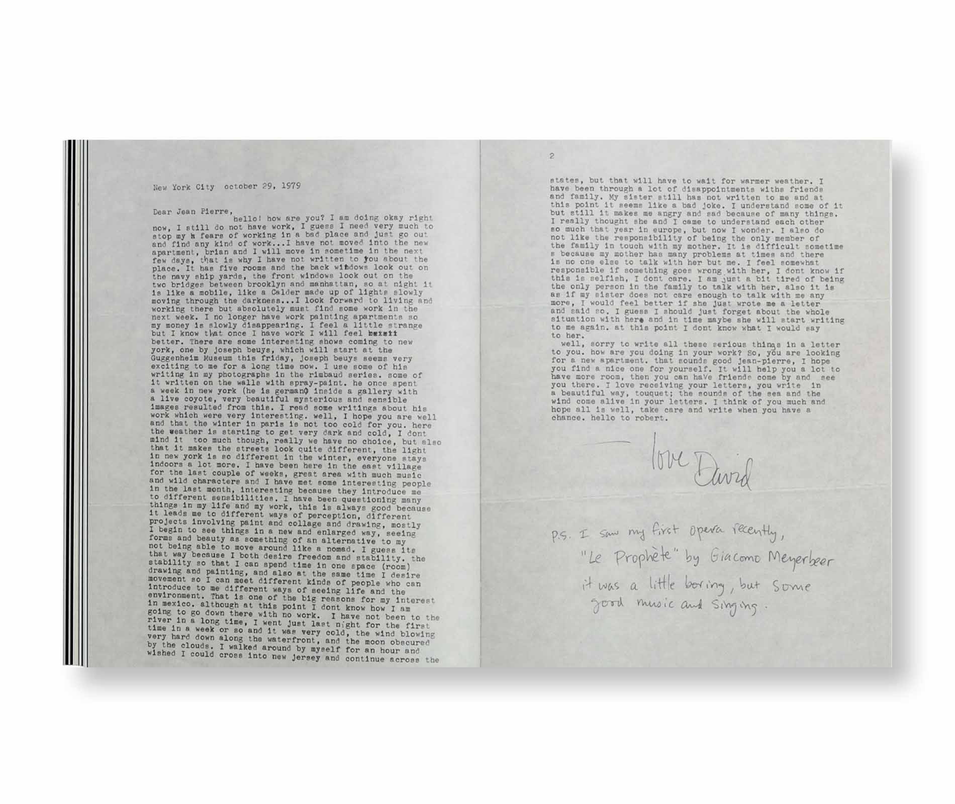 DEAR JEAN PIERRE by David Wojnarowicz