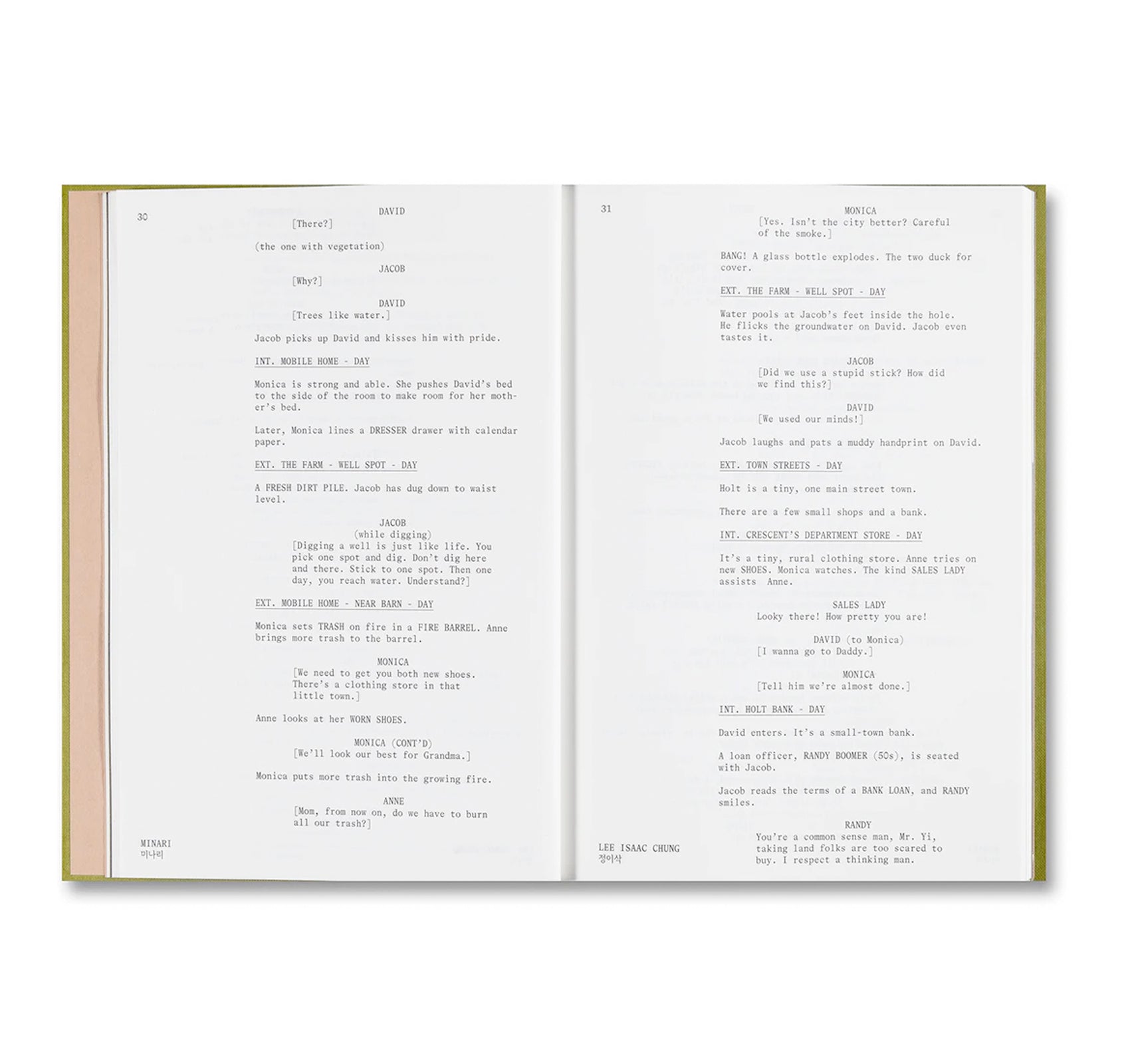 MINARI SCREENPLAY BOOK by Lee Isaac Chung