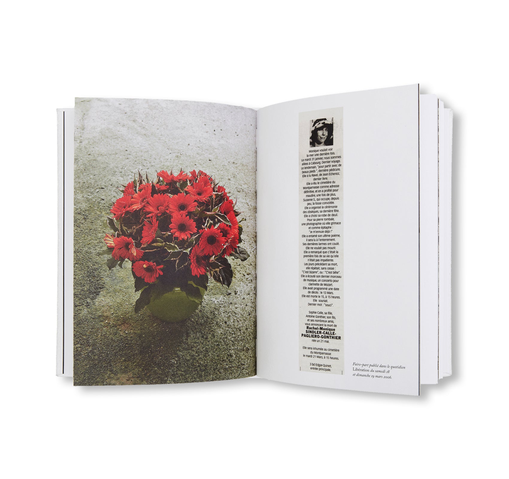 RACHEL, MONIQUE... by Sophie Calle [FRENCH EDITION]