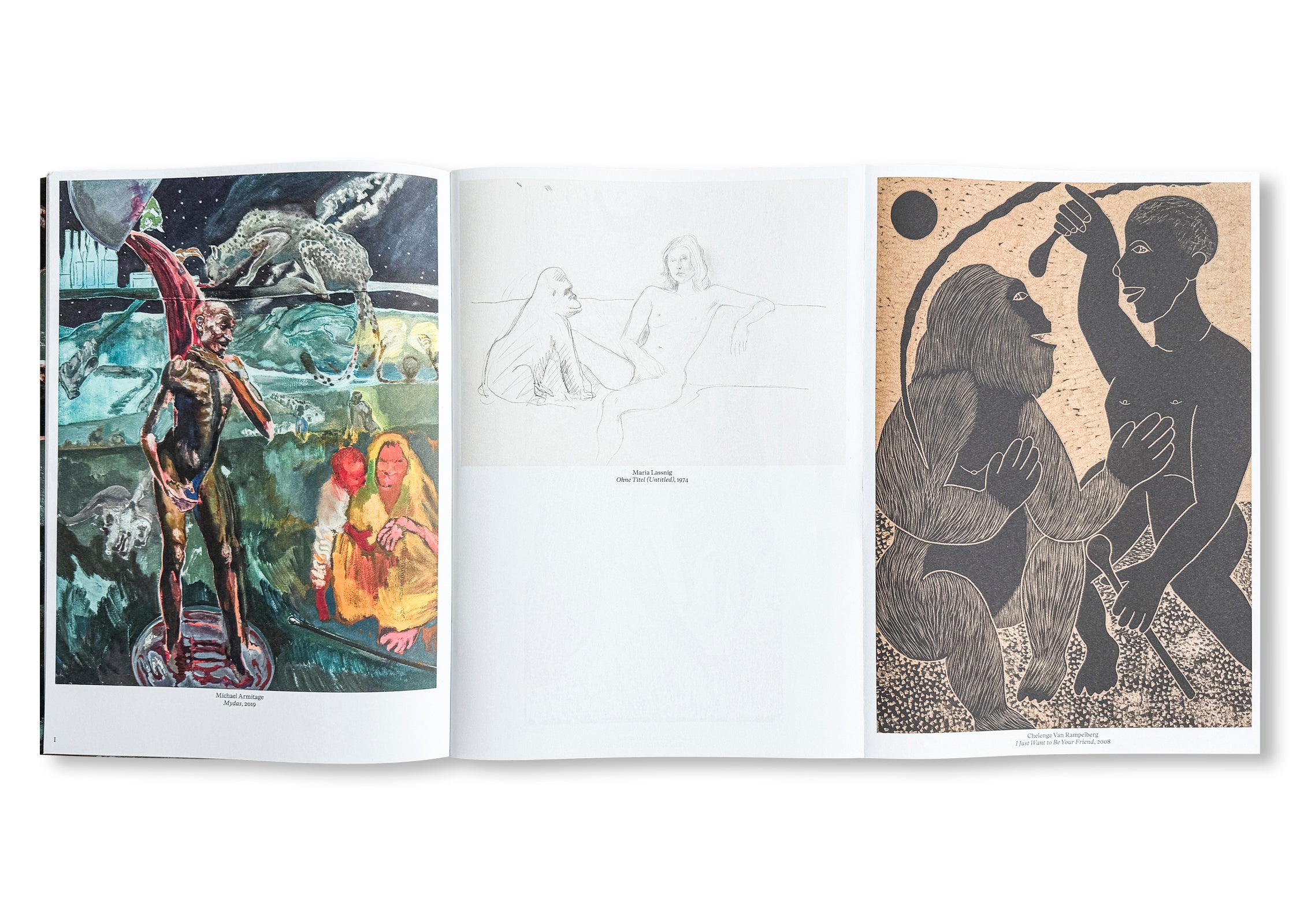 LOOK AT YOURSELF TO FIND YOU by Michael Armitage, Maria Lassnig, Chelenge Van Rampelberg