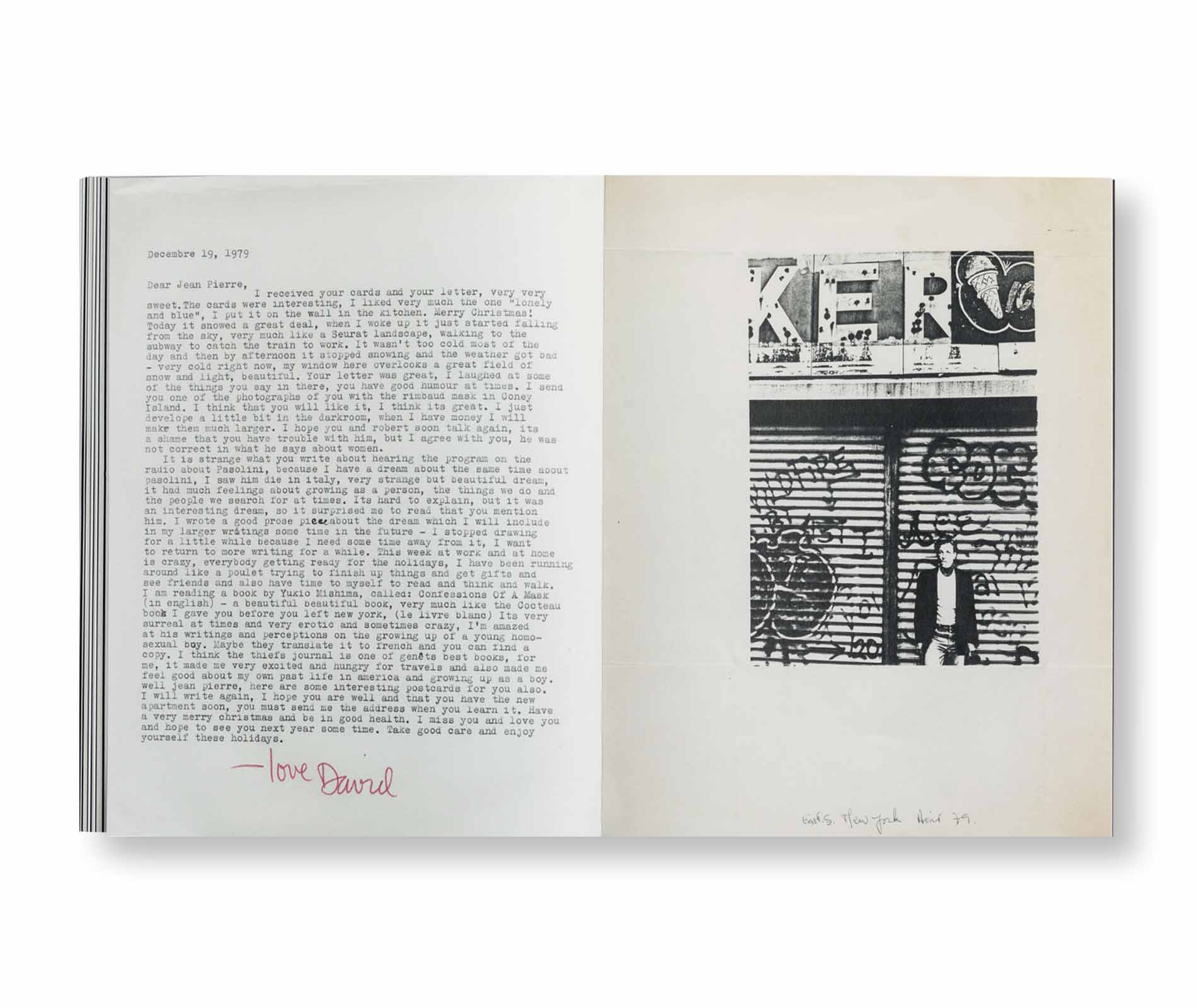 DEAR JEAN PIERRE by David Wojnarowicz