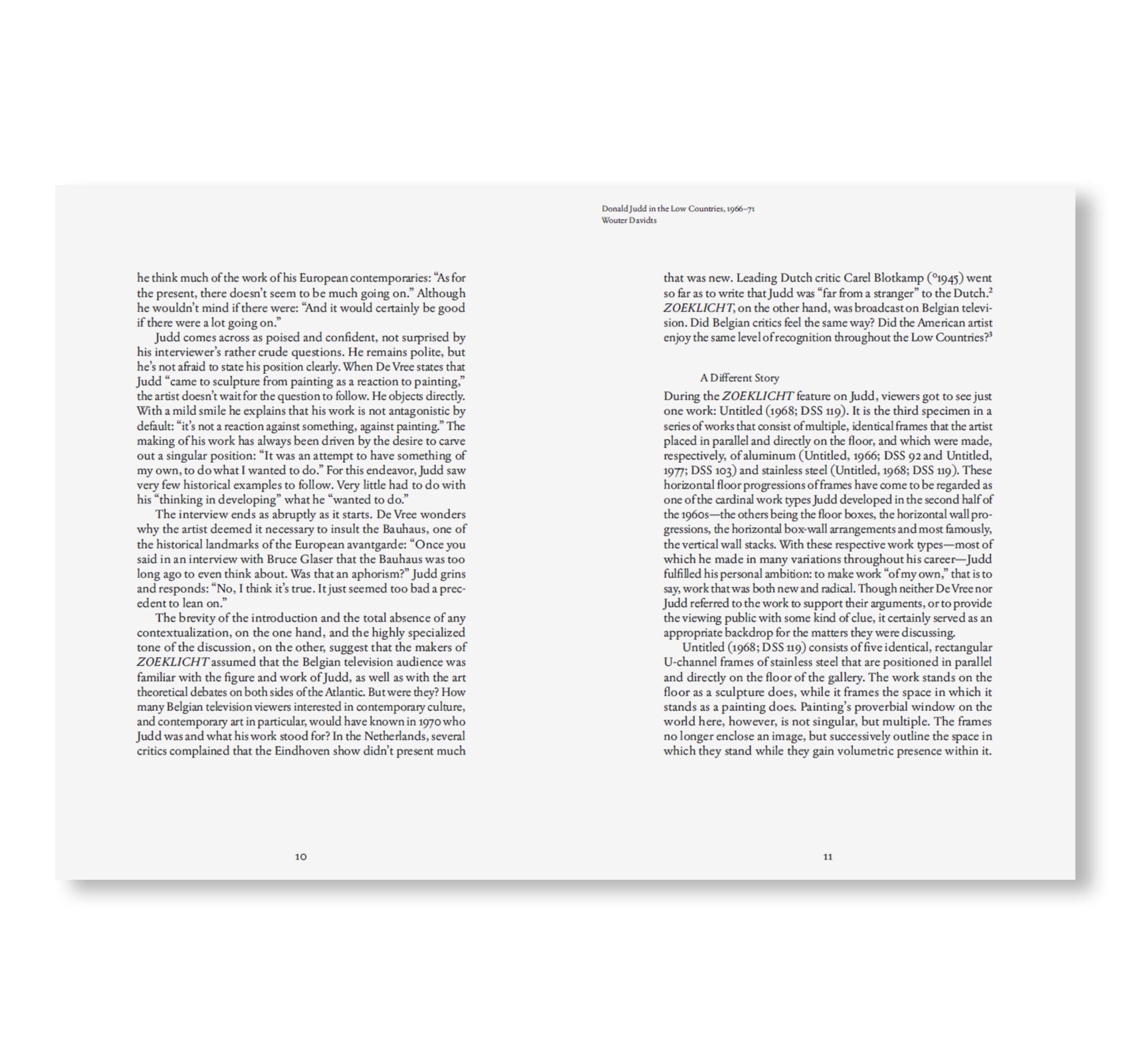 THE LOW COUNTRIES – 1966–1971 by Donald Judd