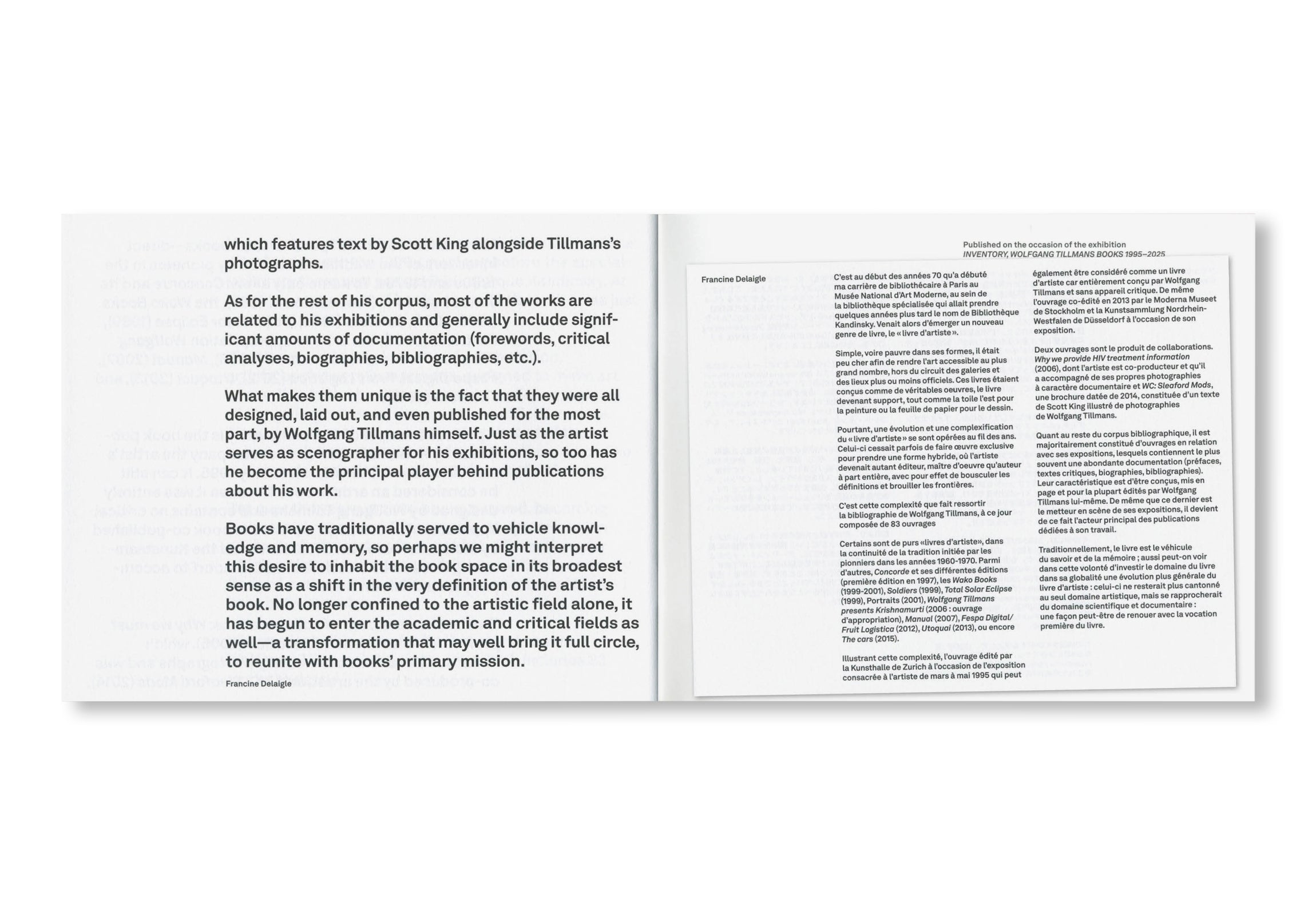 INVENTORY WOLFGANG TILLMANS BOOKS 1995–2025 by Wolfgang Tillmans