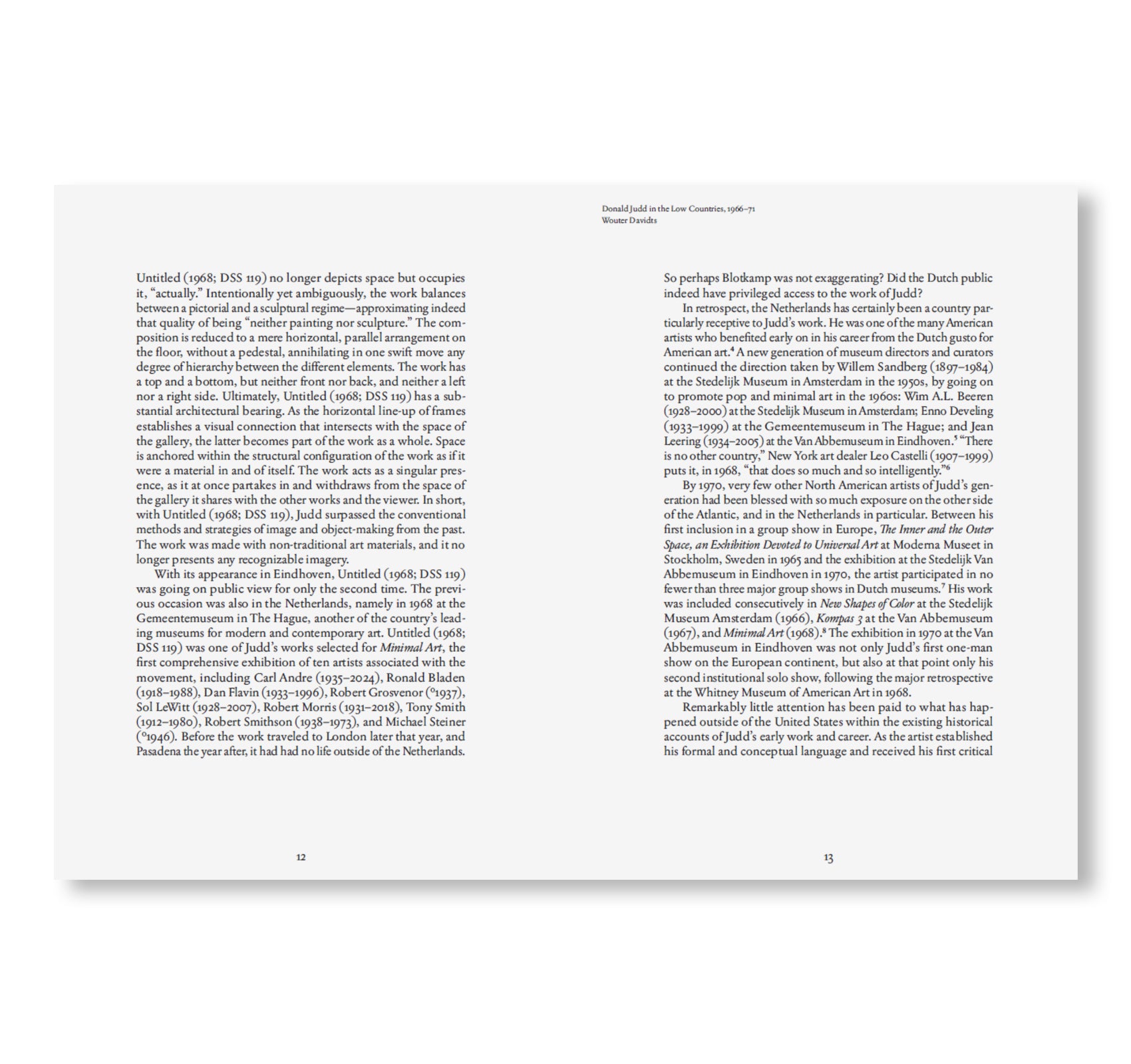 THE LOW COUNTRIES – 1966–1971 by Donald Judd