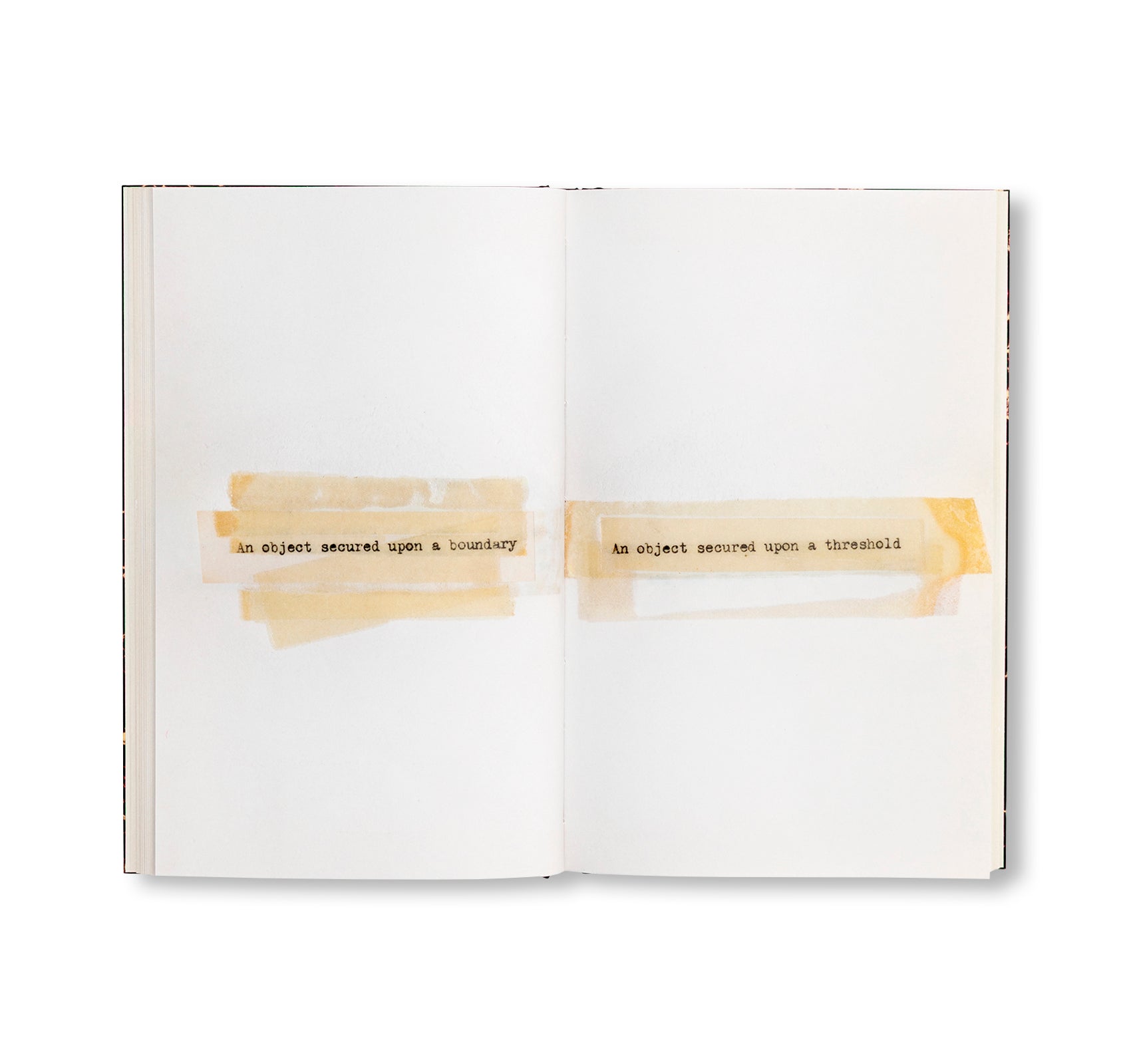 TERMINAL BOUNDARIES AND A NATURAL WATER COURSE DIVERTED REDUCED OR DISPLACED by Lawrence Weiner