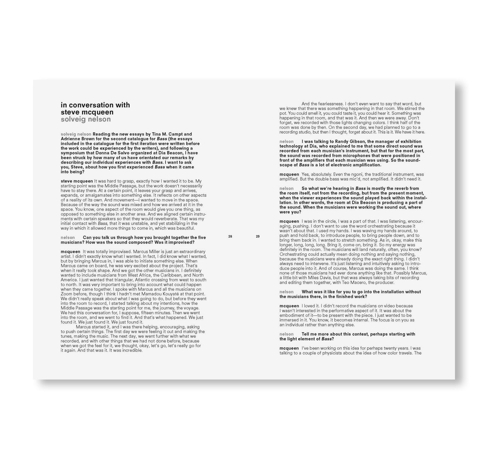 BASS VOLUME by Steve McQueen