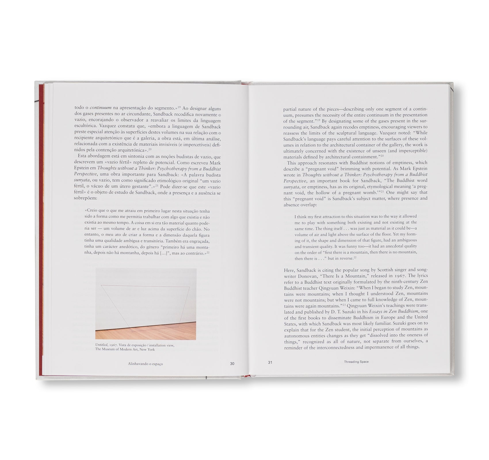 THREADING SPACE by Fred Sandback