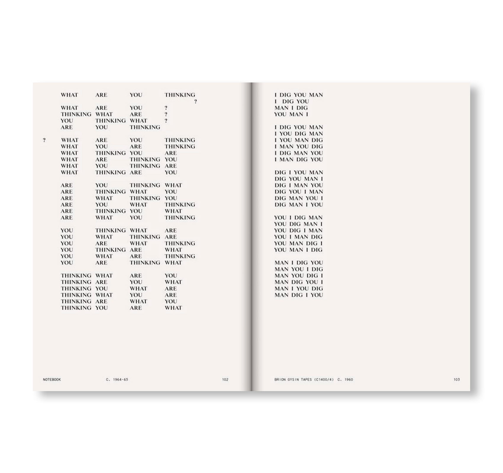 PERMUTATIONS by Brion Gysin