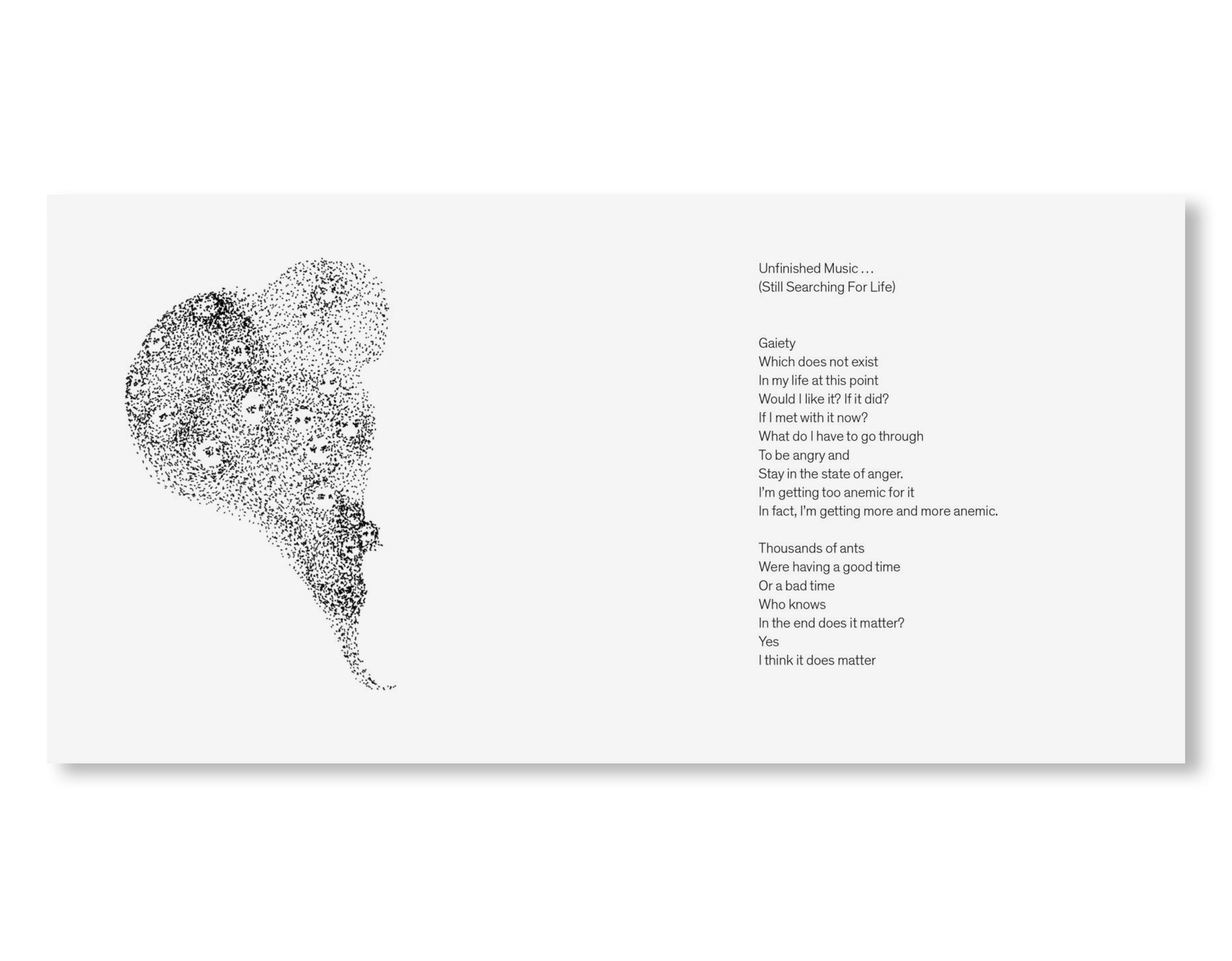 EVERYTHING IN THE UNIVERSE IS UNFINISHED by Yoko Ono [SECOND EDITION]