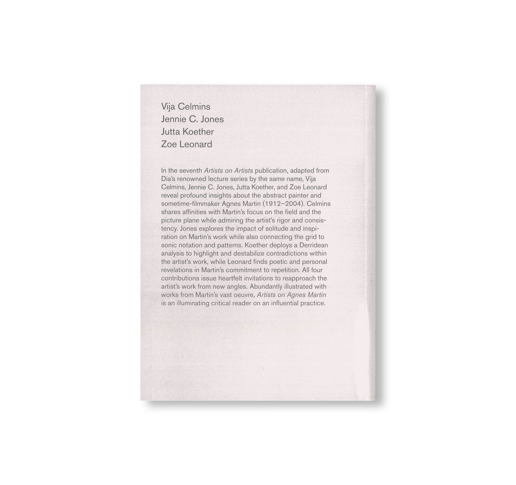 ARTISTS ON AGNES MARTIN