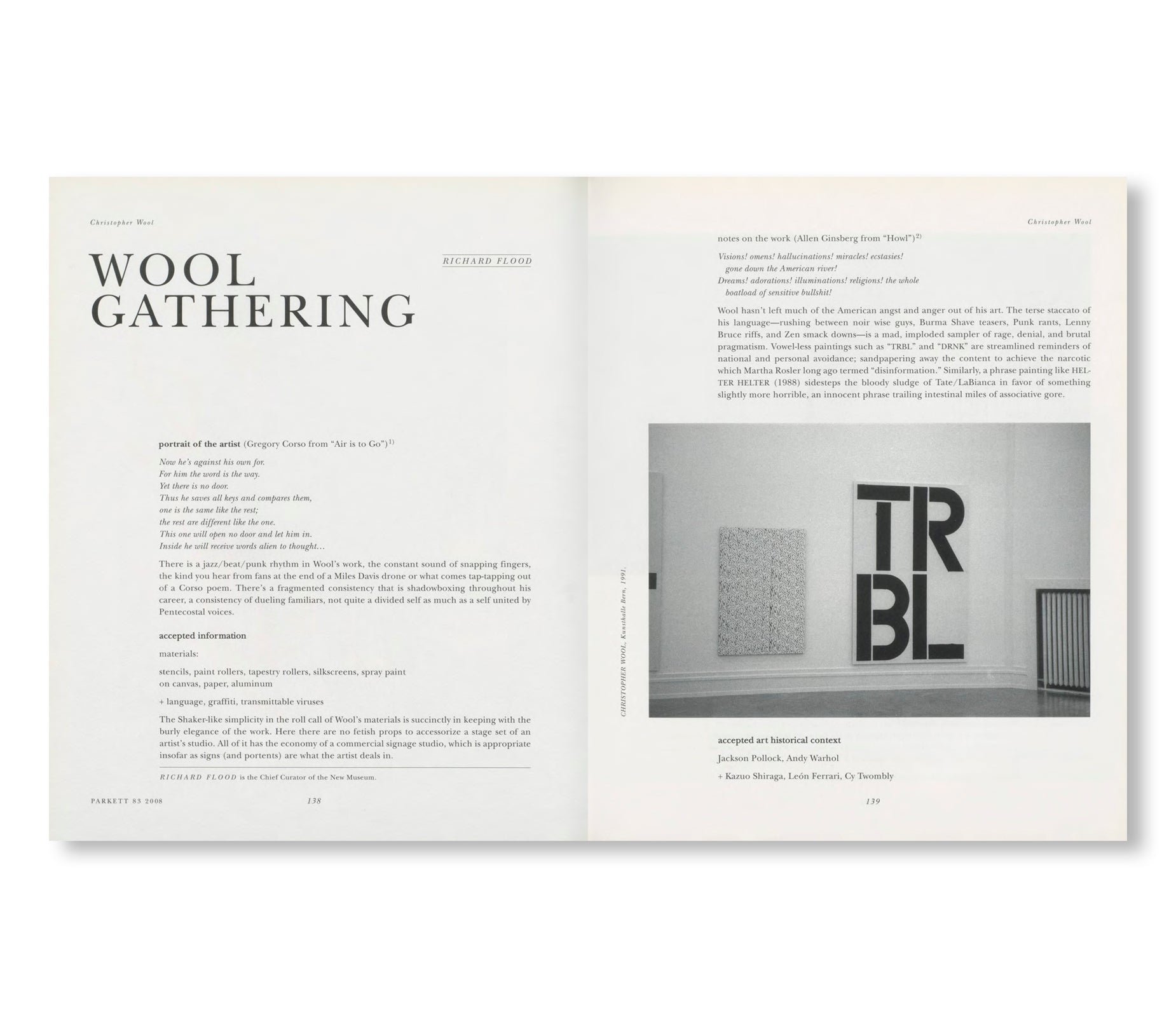PARKETT NO. 83 ROBERT FRANK, WADE GUYTON, CHRISTOPHER WOOL