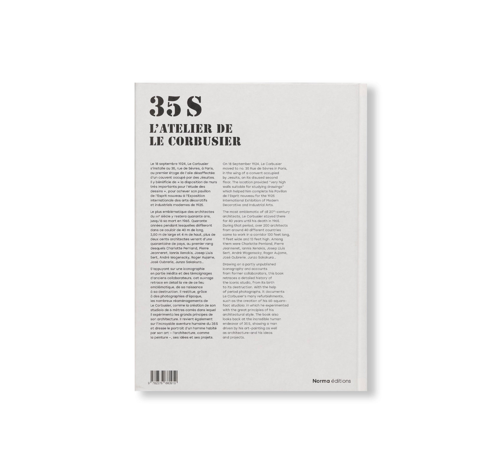 35S. L'ATELIER DE LE CORBUSIER by Le Corbusier