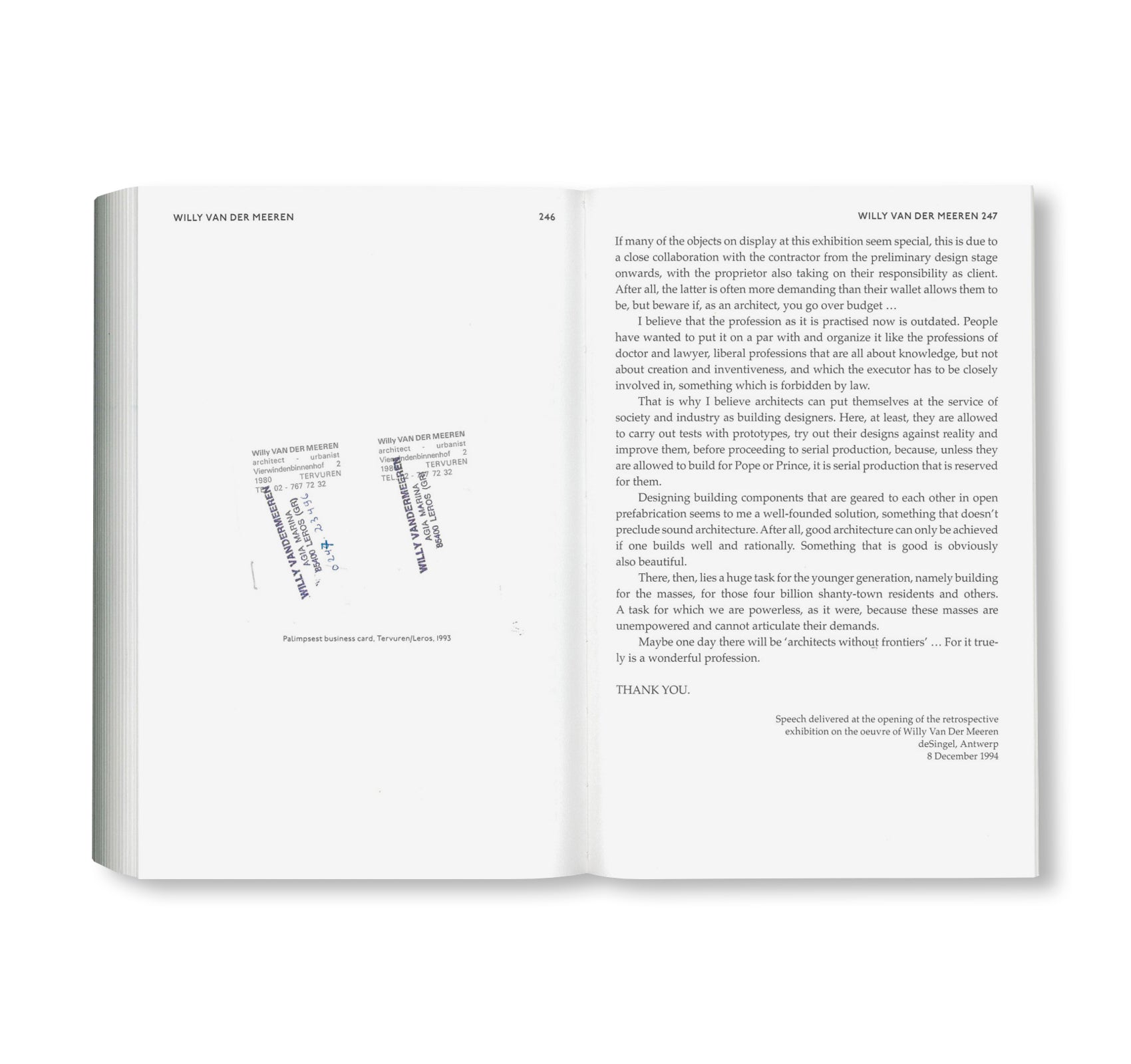 WILLY VAN DER MEEREN: MASS by Willy Van Der Meeren