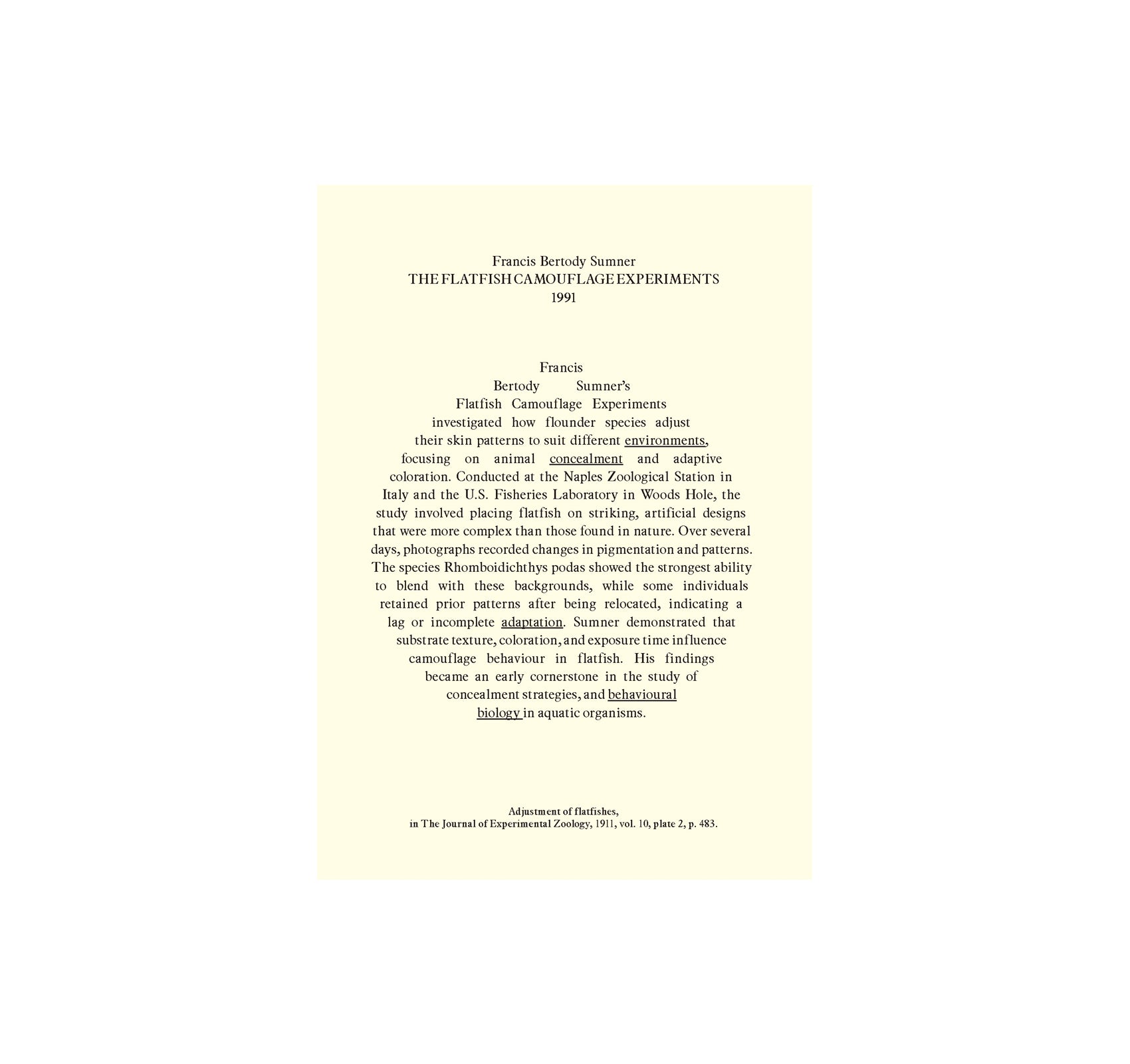 THESAURUS OF CHILD ECOLOGY
