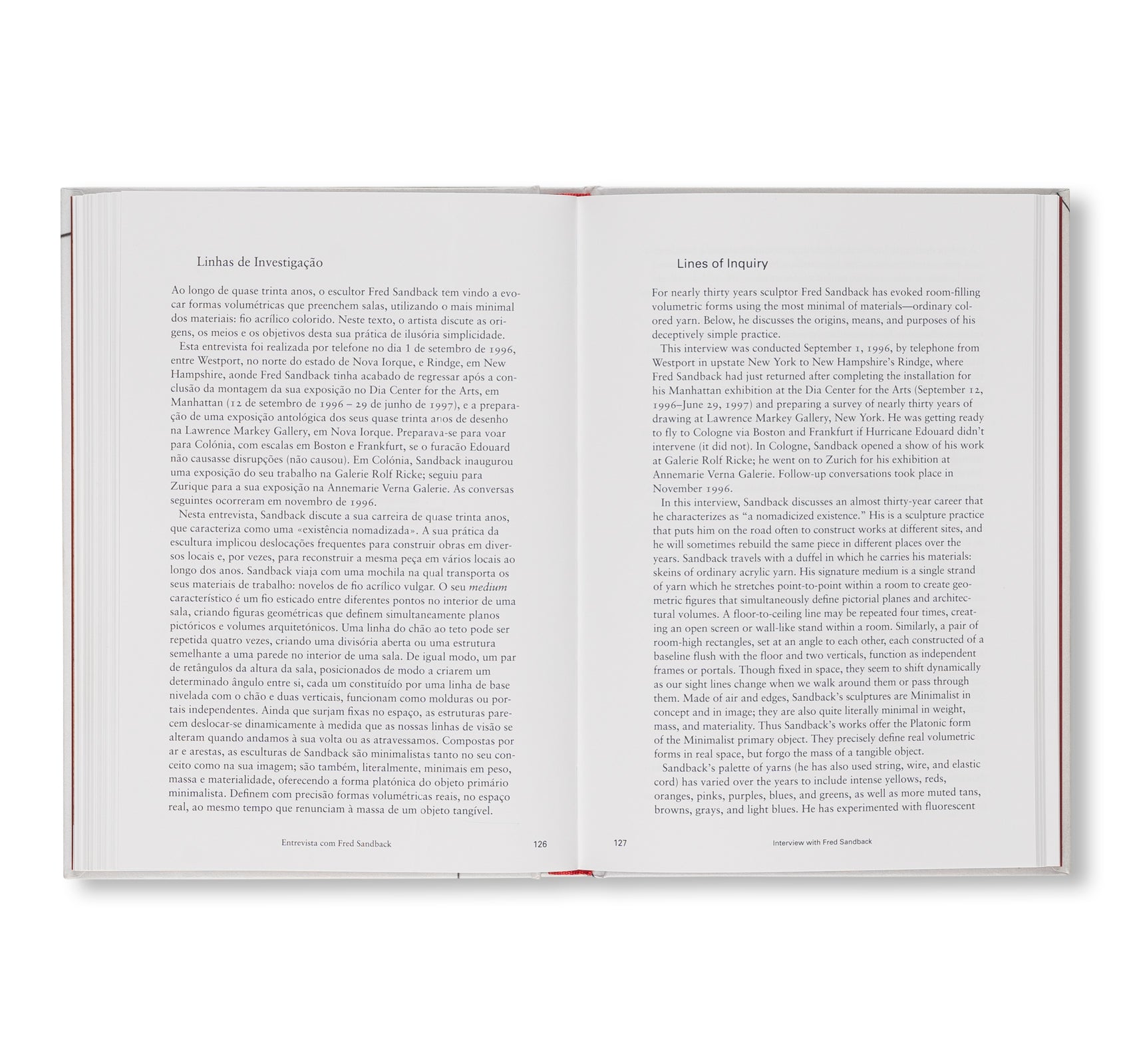 THREADING SPACE by Fred Sandback