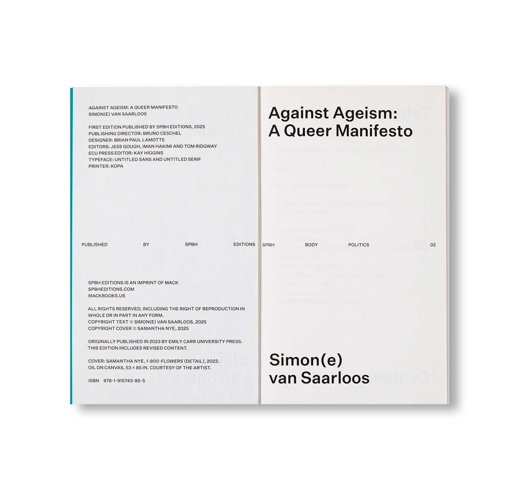 AGAINST AGEISM: A QUEER MANIFESTO by Simon(e) van Saarloos