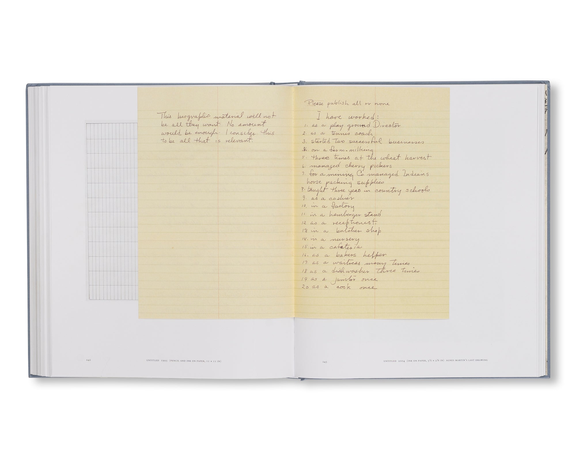AGNES MARTIN: PAINTING, WRITINGS, REMEMBRANCES by Agnes Martin, Arne Glimcher
