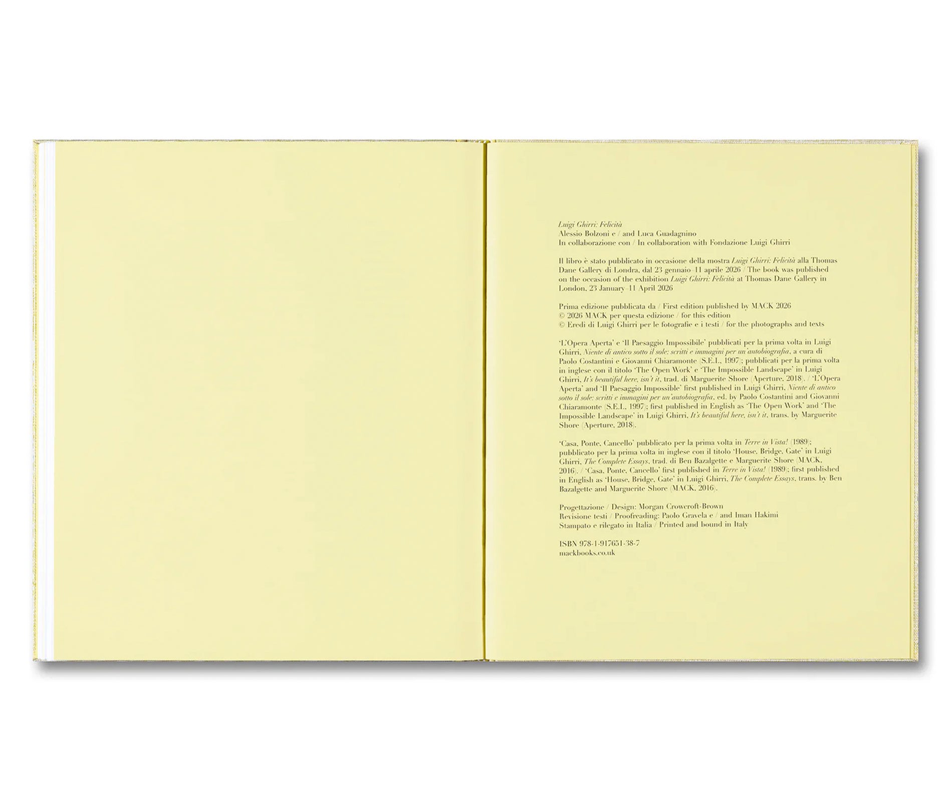 LUIGI GHIRRI FELICITÀ by Alessio Bolzoni, Luca Guadagnino