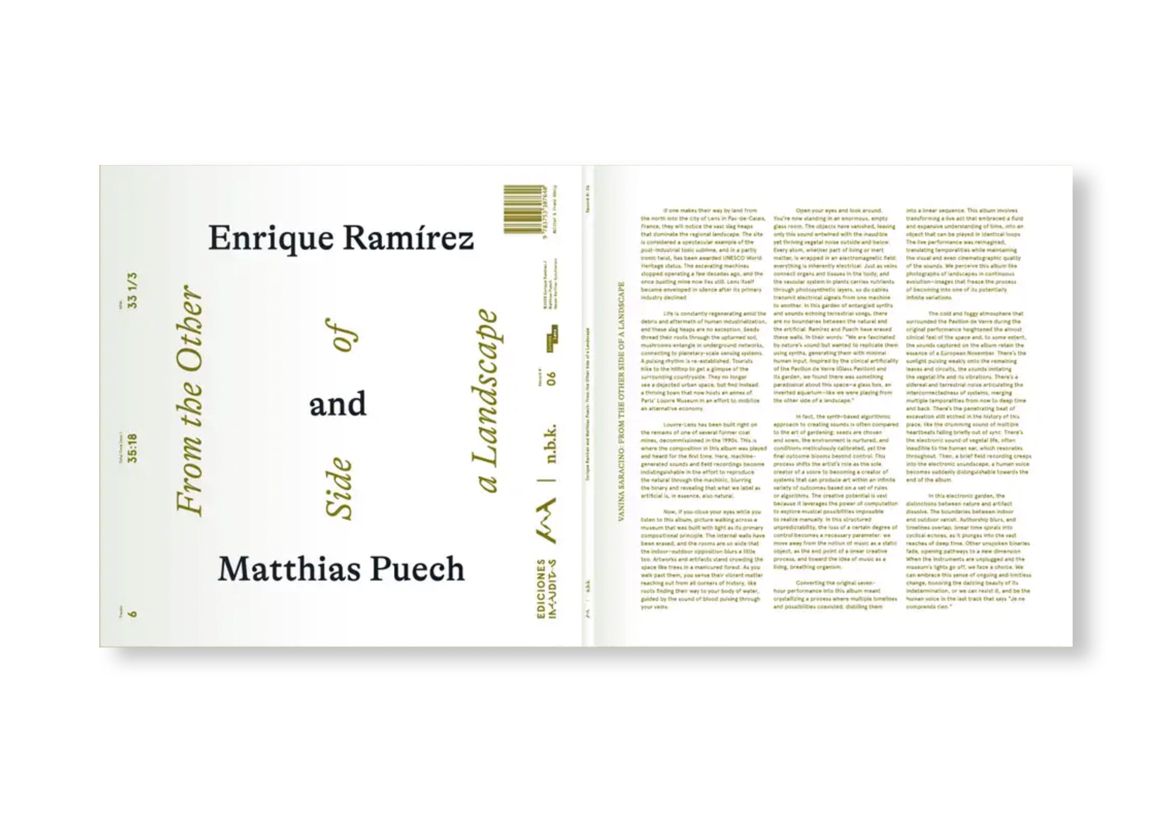 FROM THE OTHER SIDE OF A LANDSCAPE, 2024 by Enrique Ramirez, Matthias Puech