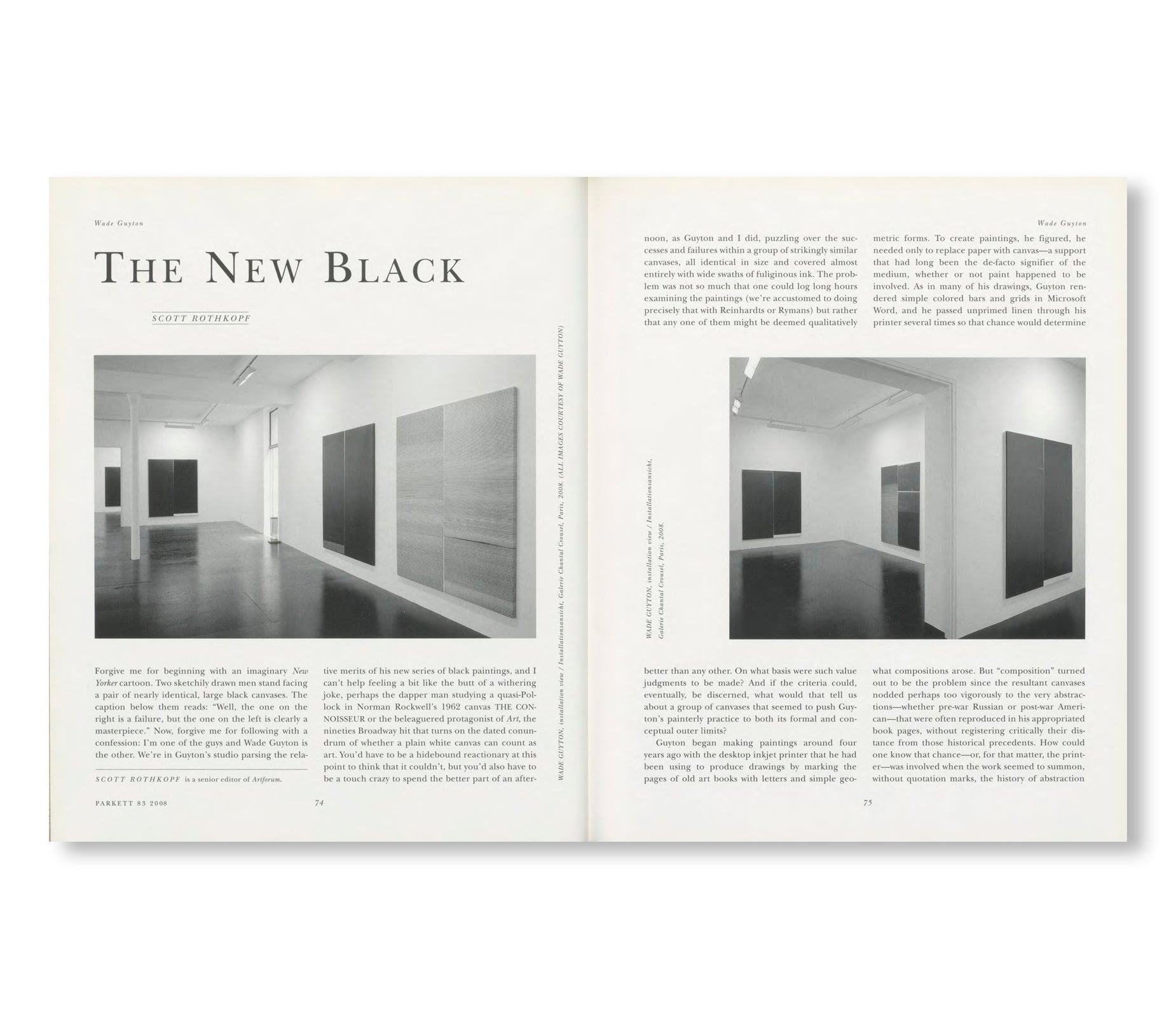 PARKETT NO. 83 ROBERT FRANK, WADE GUYTON, CHRISTOPHER WOOL