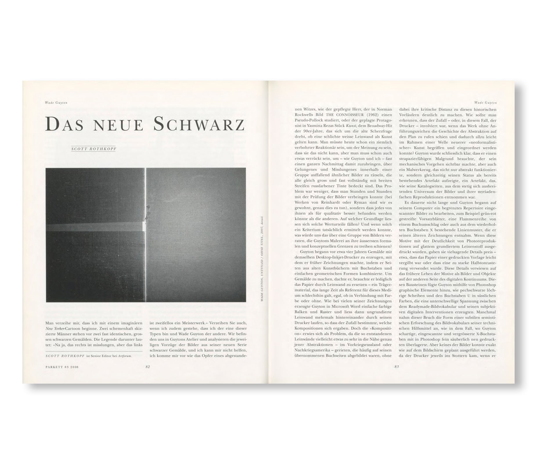 PARKETT NO. 83 ROBERT FRANK, WADE GUYTON, CHRISTOPHER WOOL
